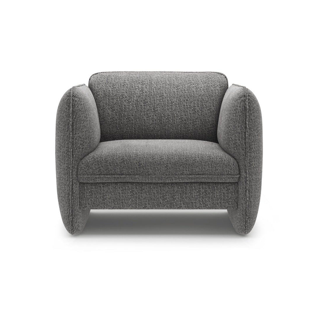 GEORGIA dark gray chenille armchair