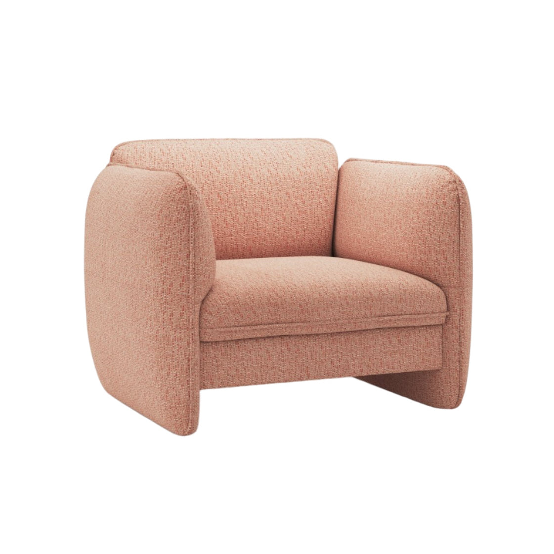 GEORGIA Pink Chenille Armchair