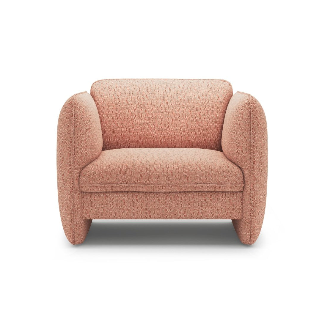 GEORGIA Pink Chenille Armchair