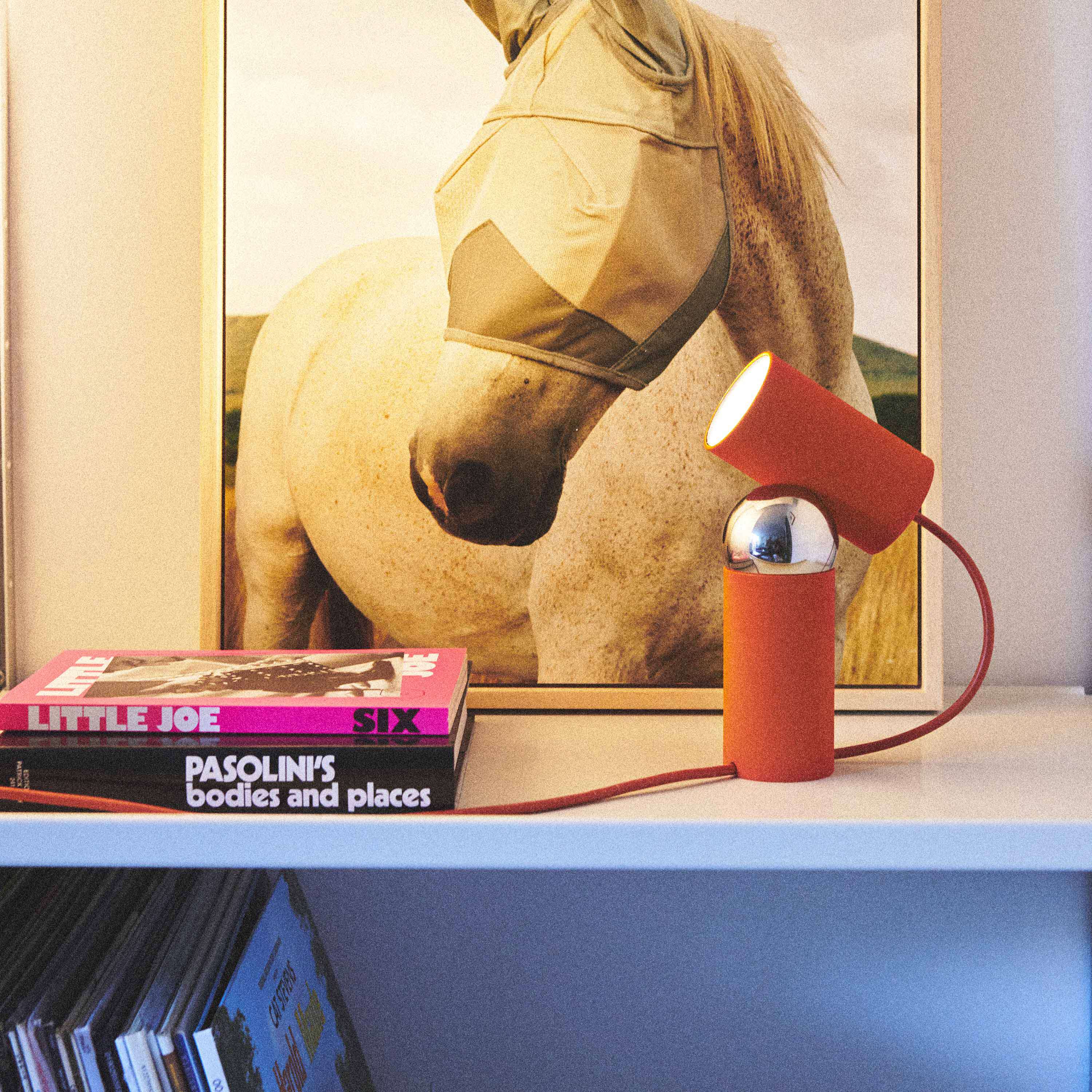 BILBOQUET Table Lamp Red Orange