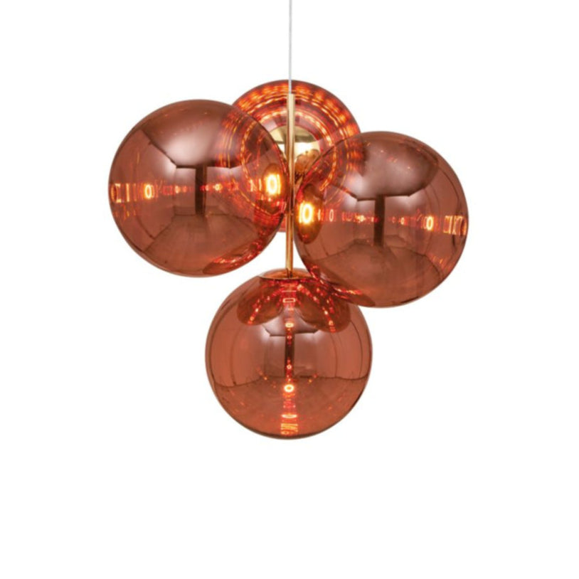 Globe Kupfer Kronleuchter