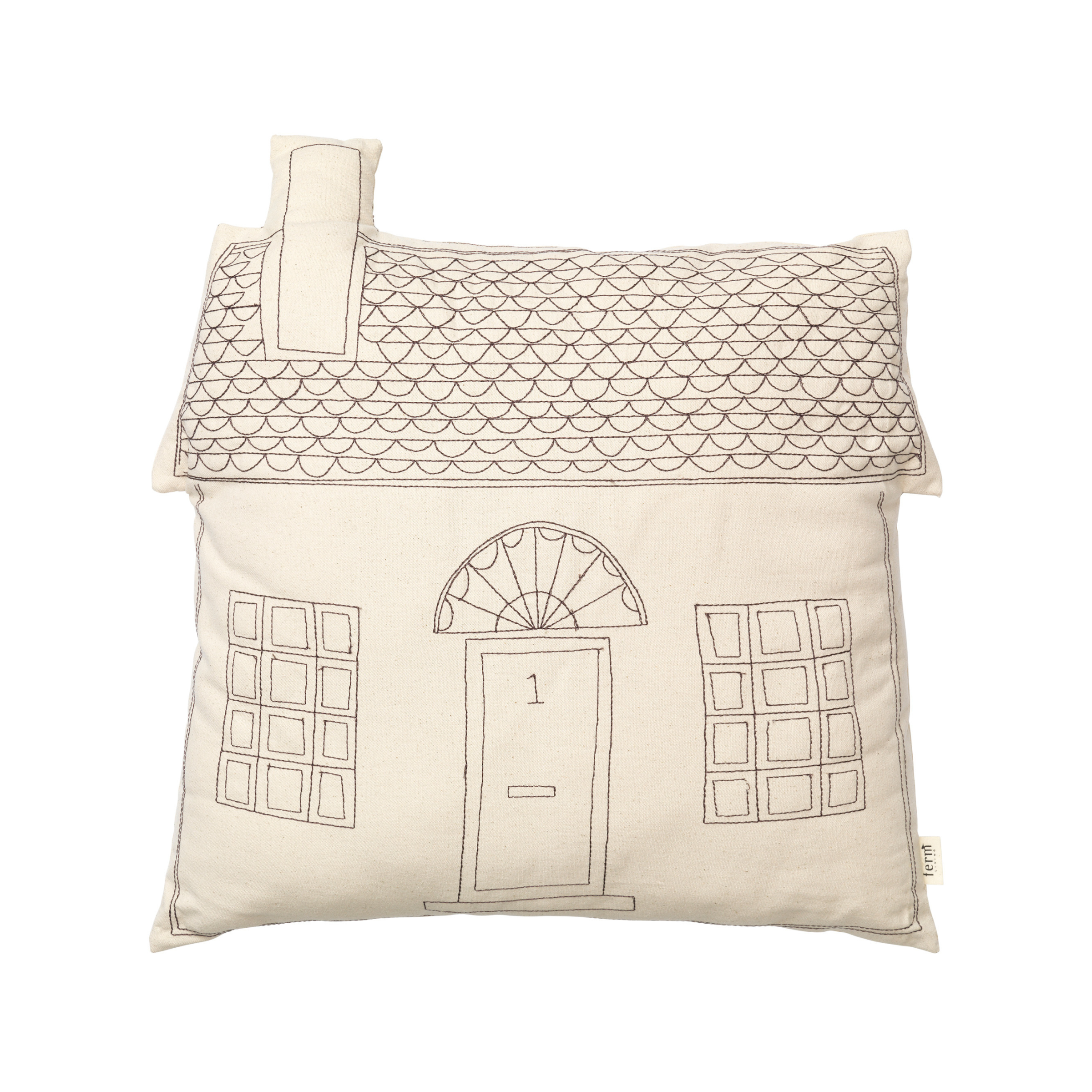 ABODE COTTAGE HOUSE decorative pillow broken white