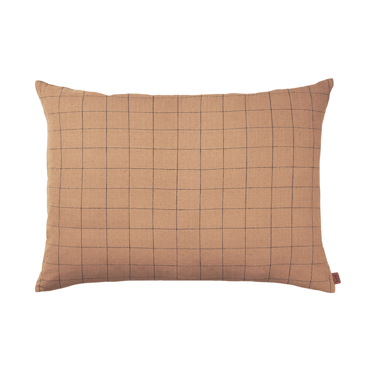 Decorative Pillow RECTANGLE COTTON GRID brown check