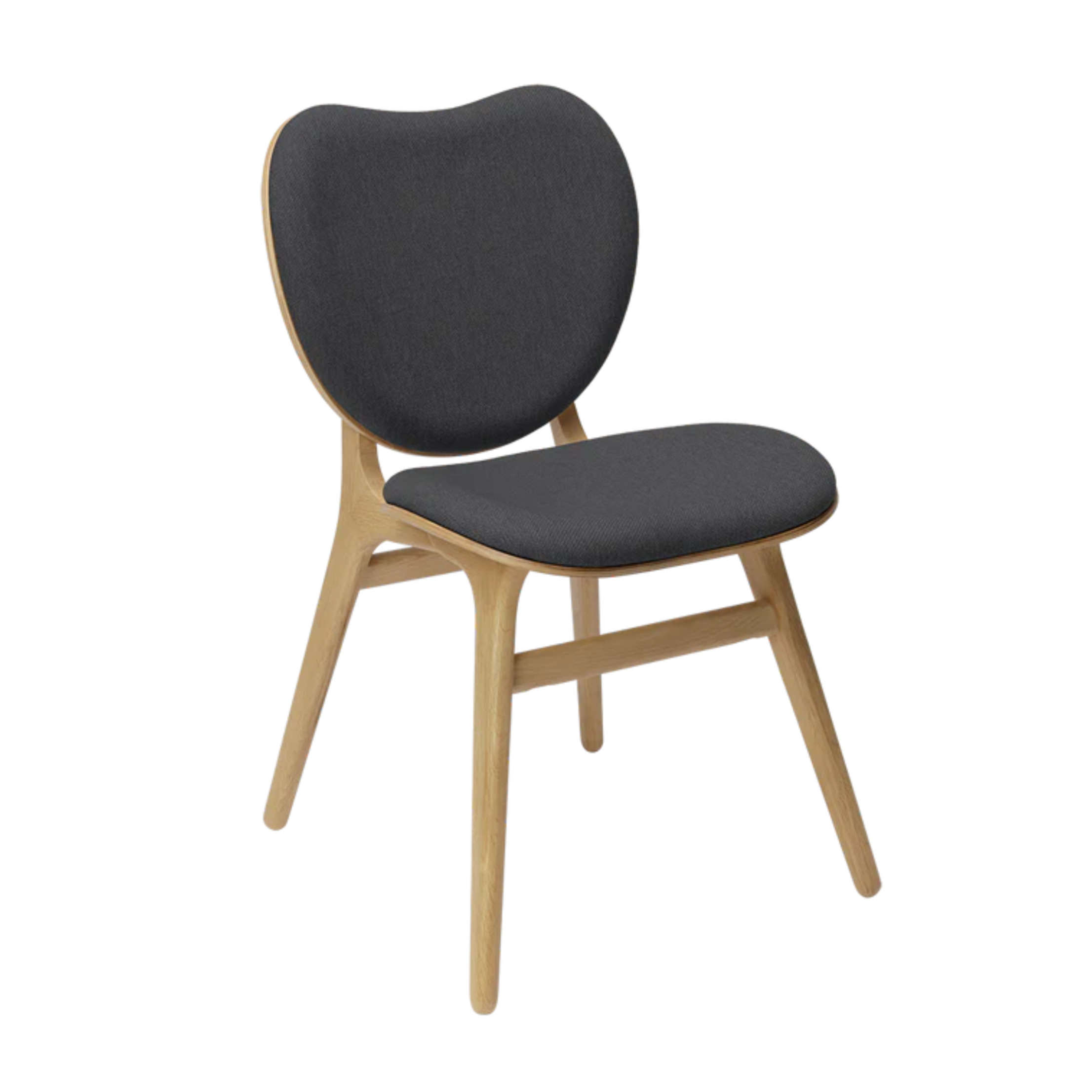CONVERSATION chair dark gray with oak base