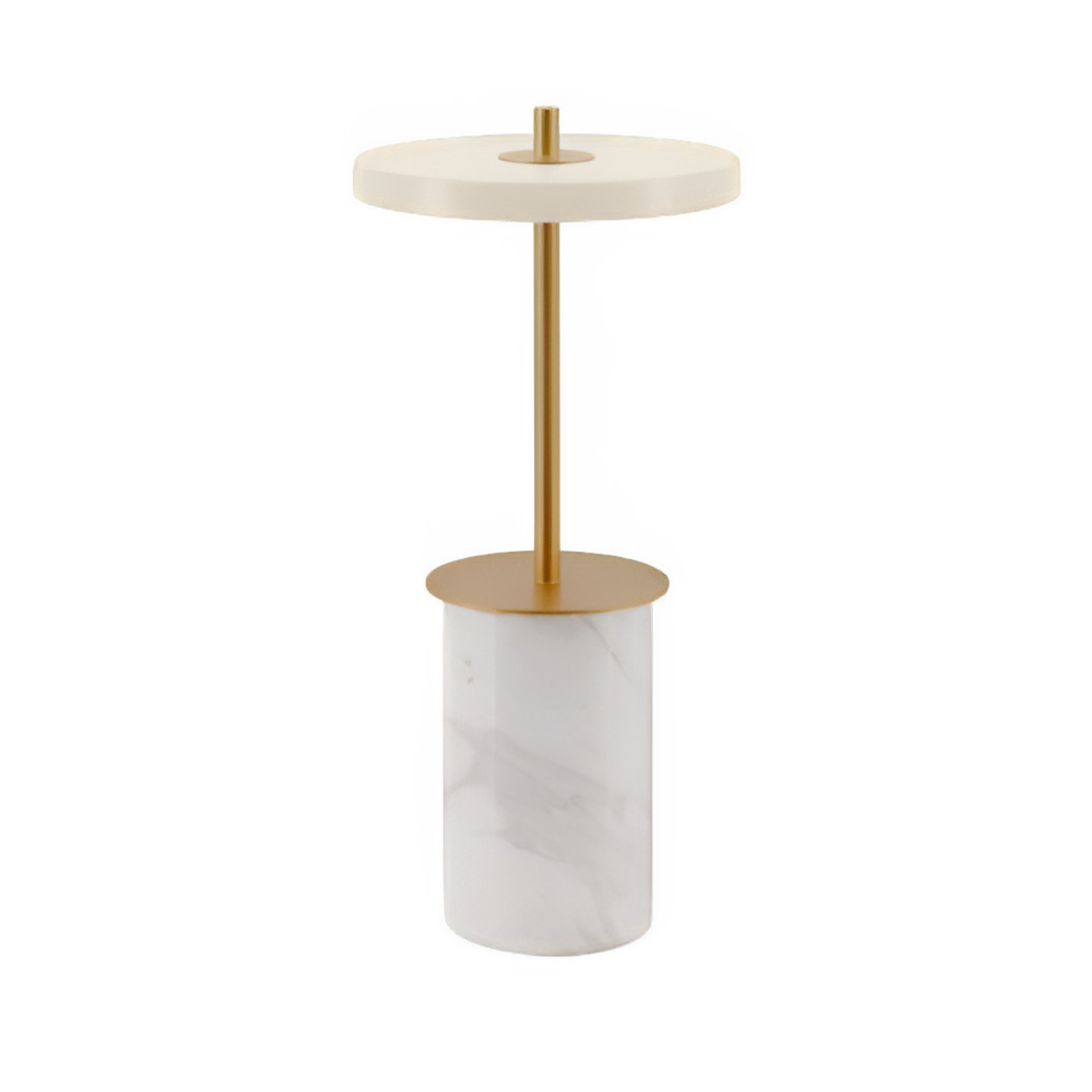 Asteria Move Mini Table Lamp White Marble with Gold Accent