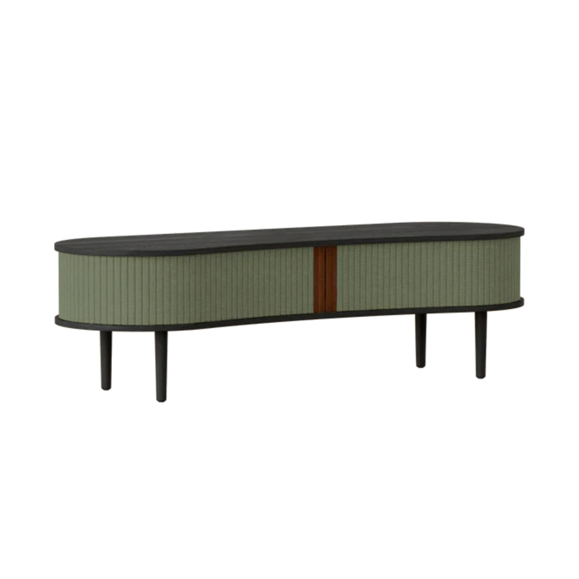 AUDACIOUS TV cabinet green with black oak