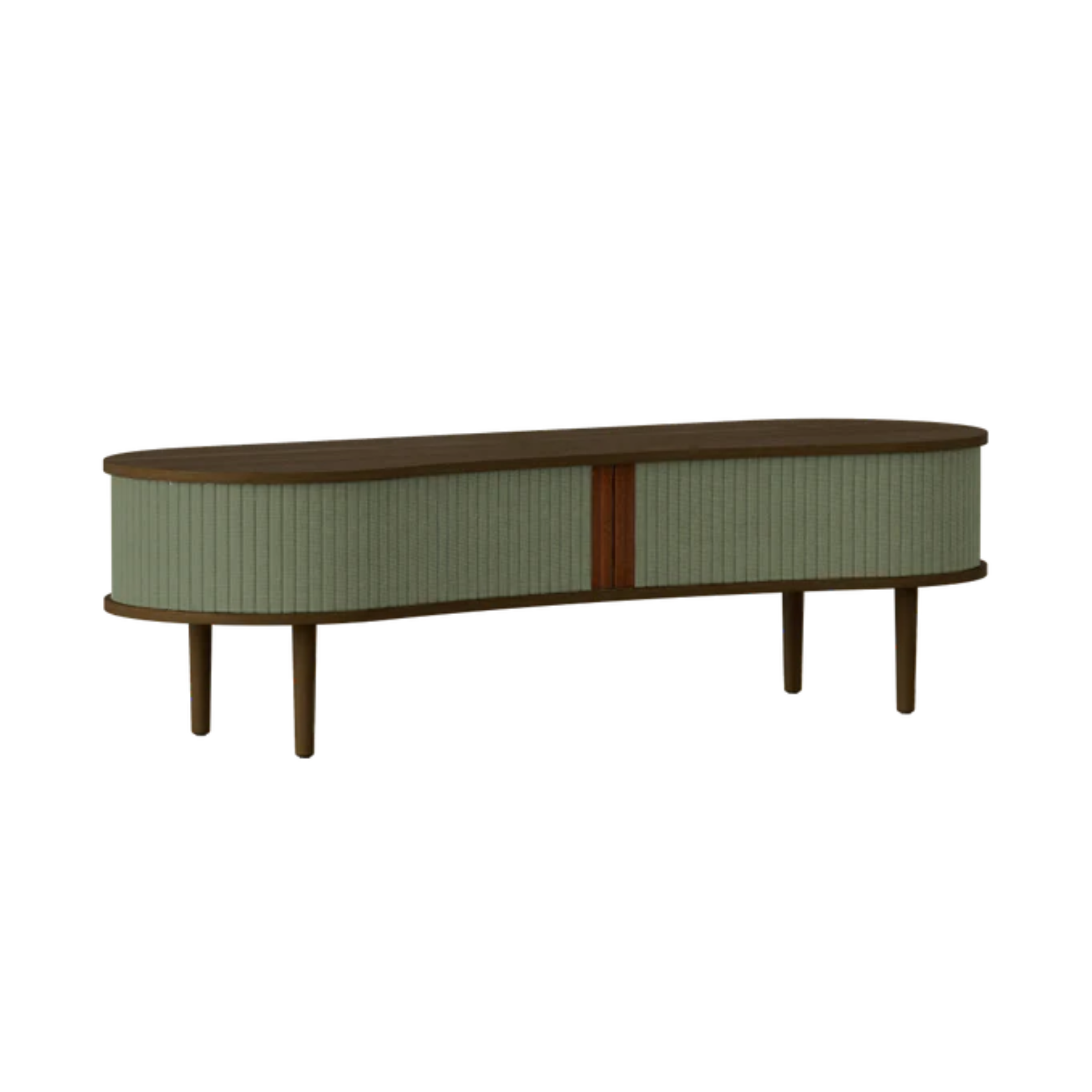 AUDACIOUS TV cabinet green with dark oak