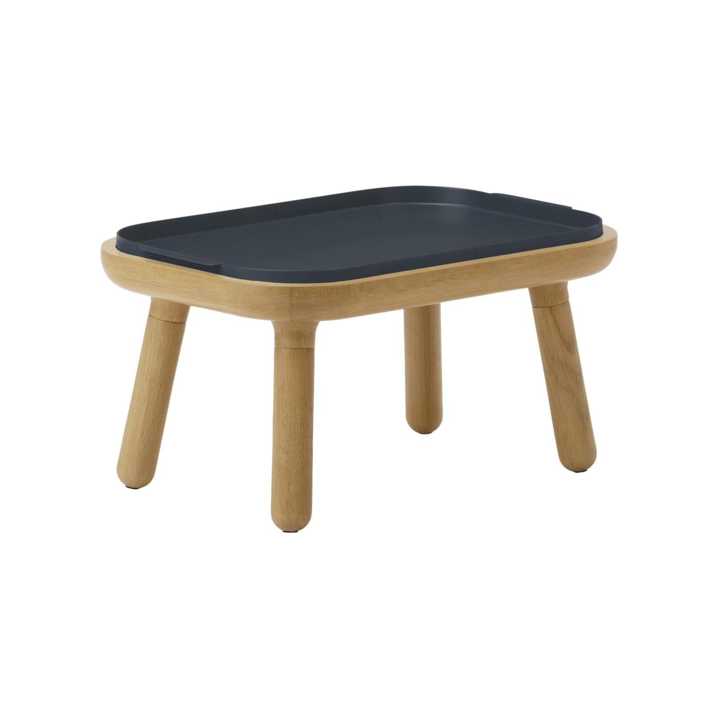 PAFF anthracite coffee table with oak base