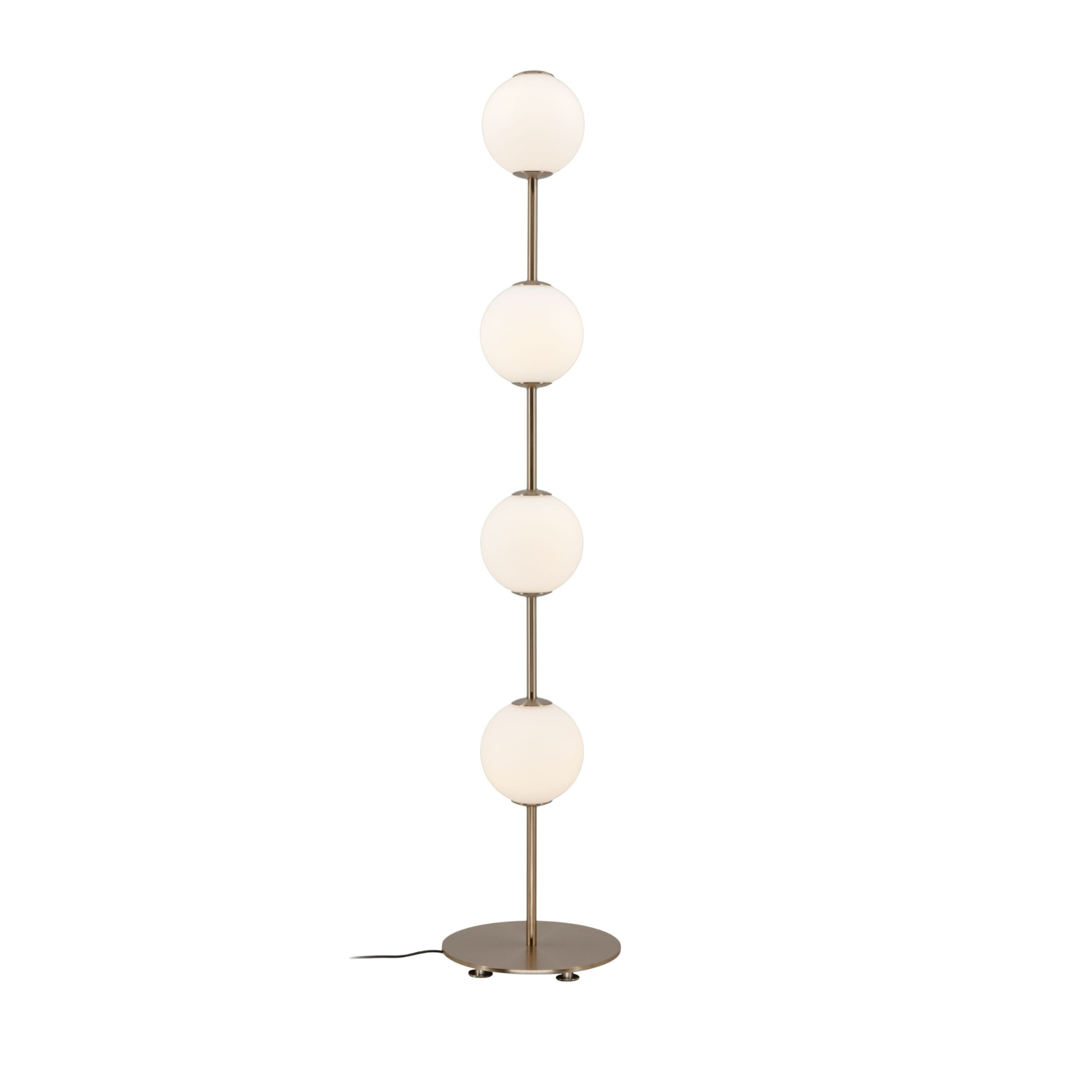 Stehlampe AUDREY weiß mit goldener Einlage