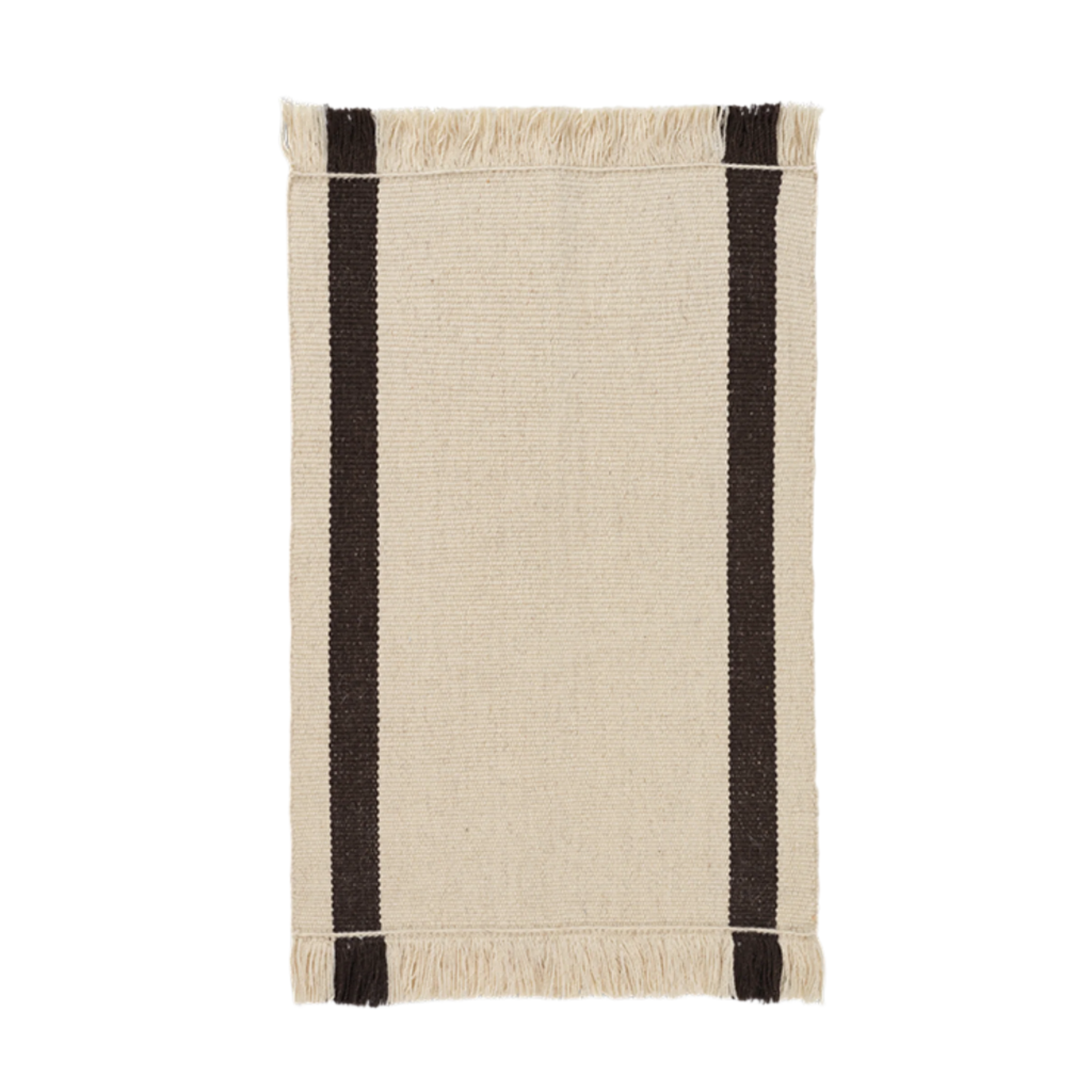 CALM KELIM rug broken white with brown