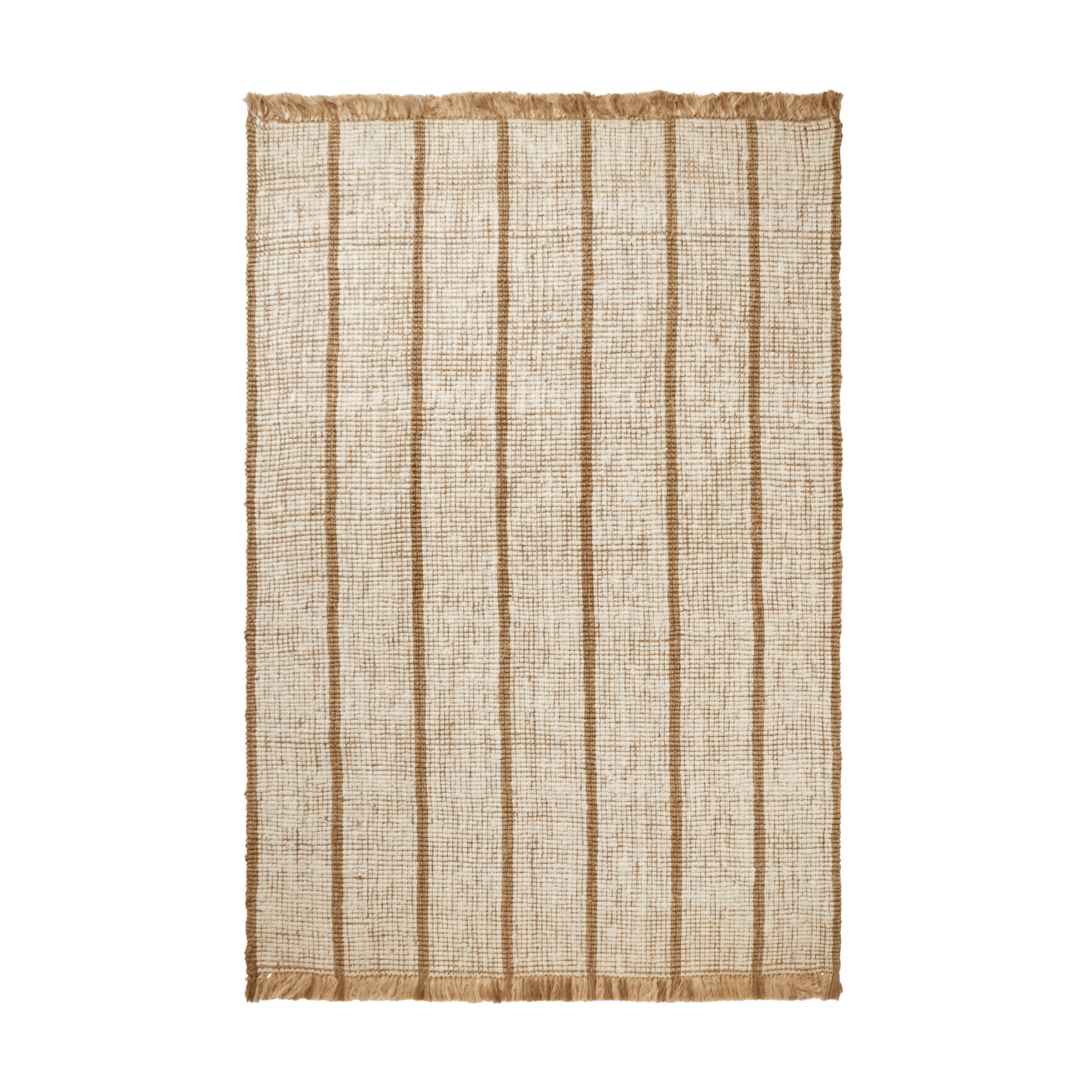 ATHENS STRIPES cream rug with brown