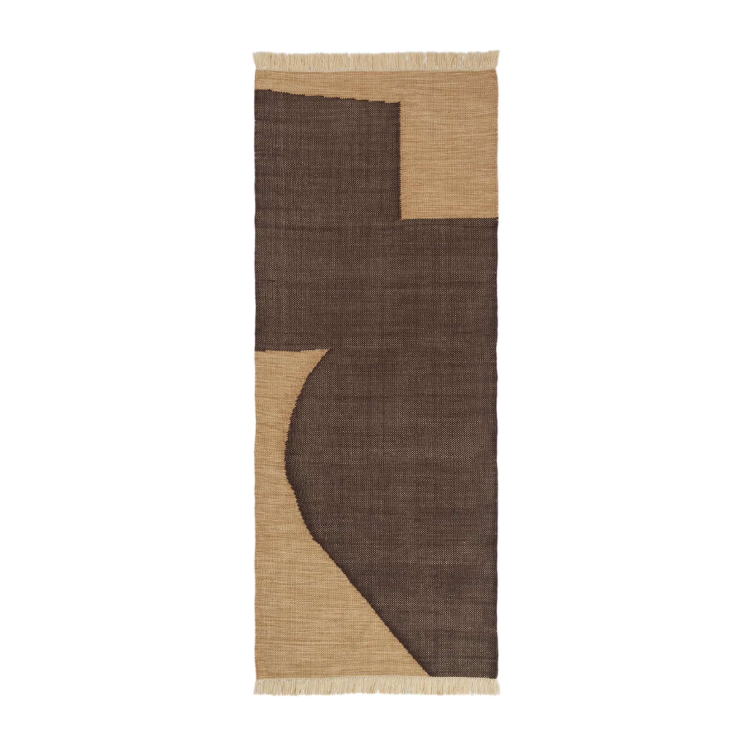 FORENE Teppich Schokolade mit Beige