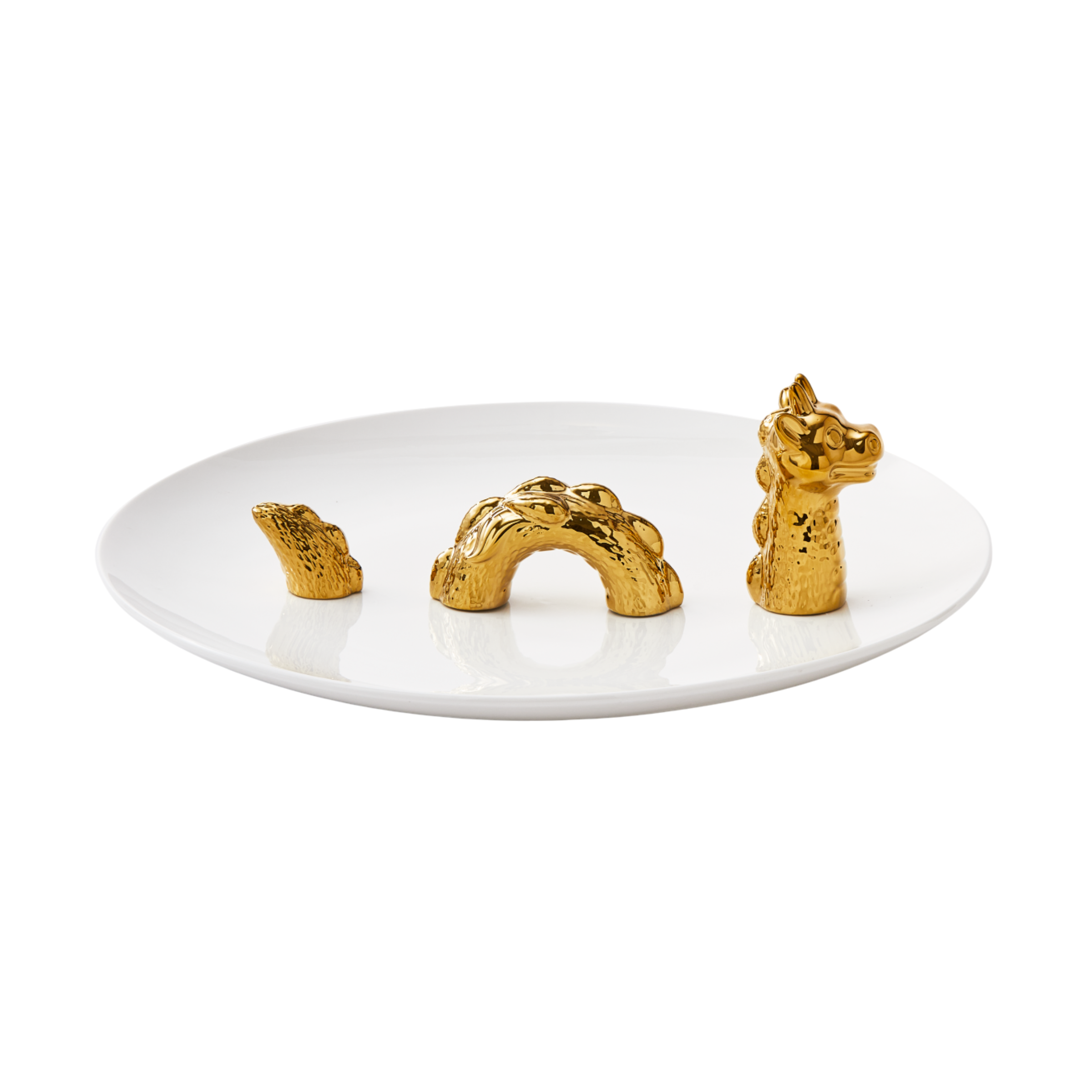 Dekoteller DRACHE gold