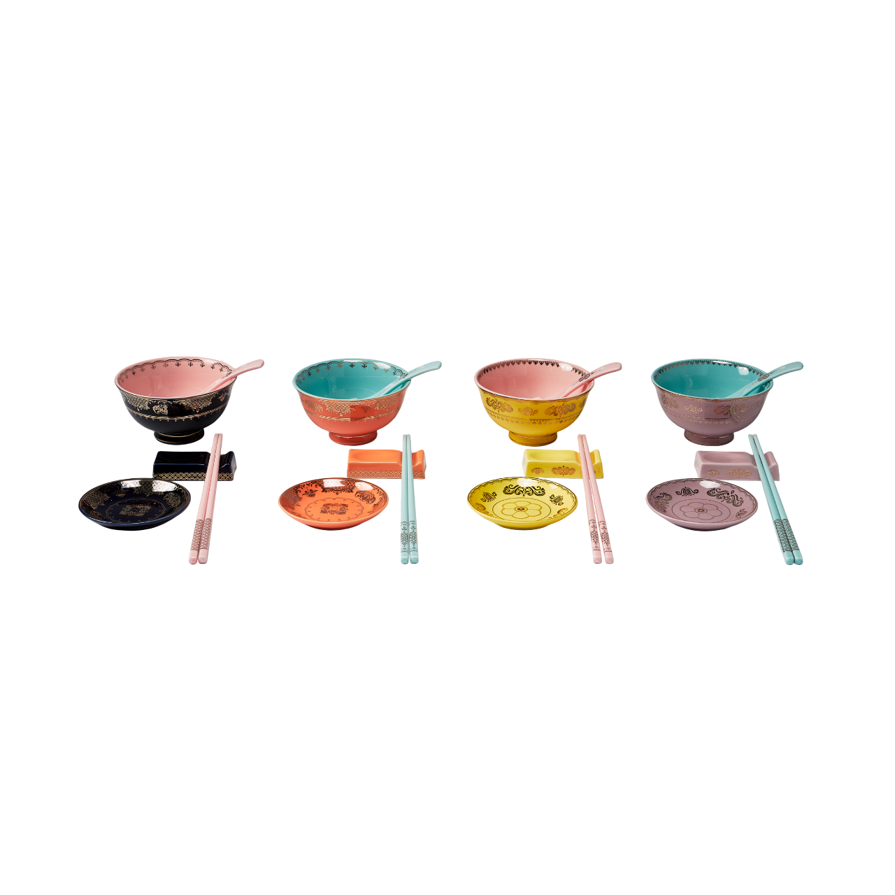 GRANDPA Asian Set Colorful Porcelain