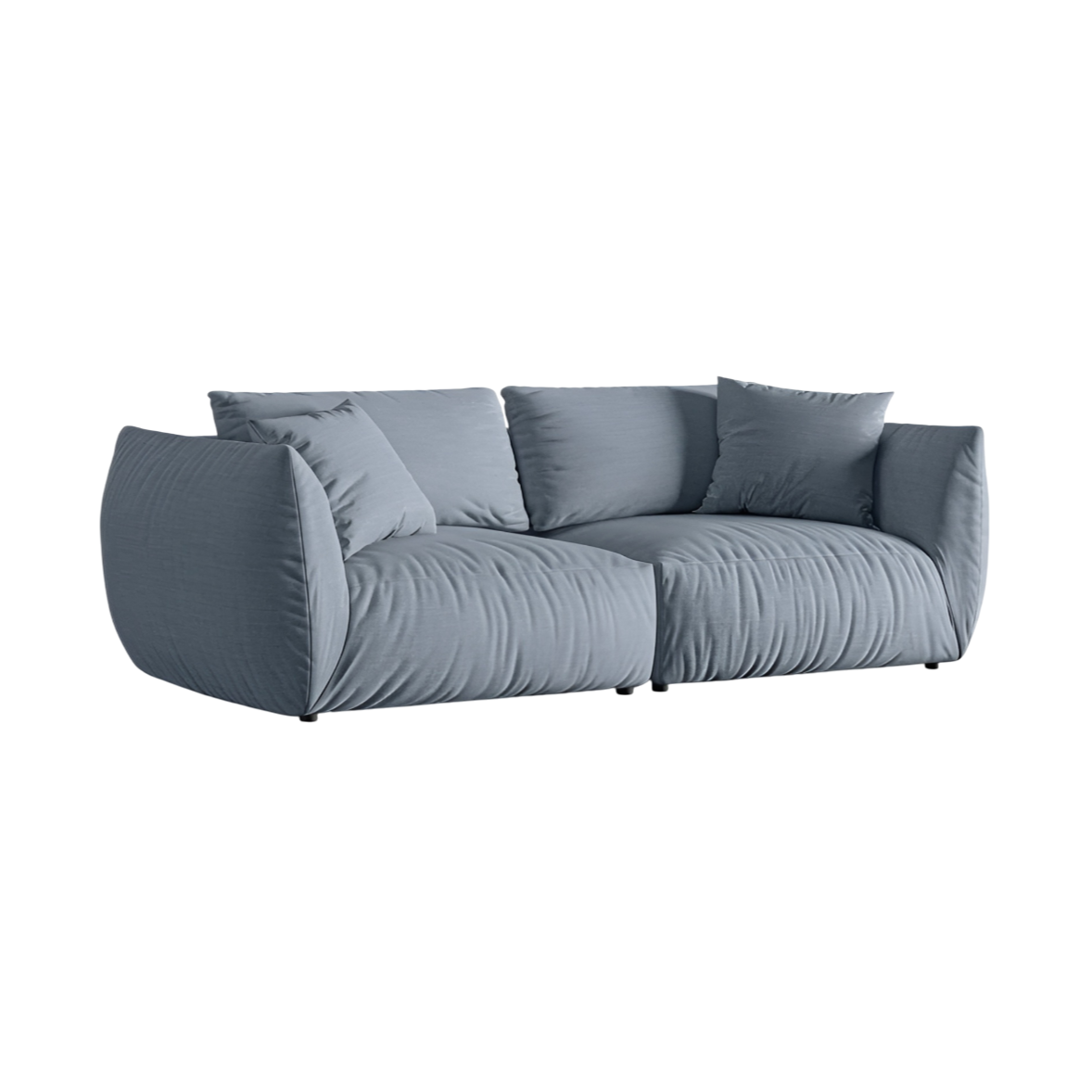 Sofa 4-Sitzer CHRIS hellblaues Chenille