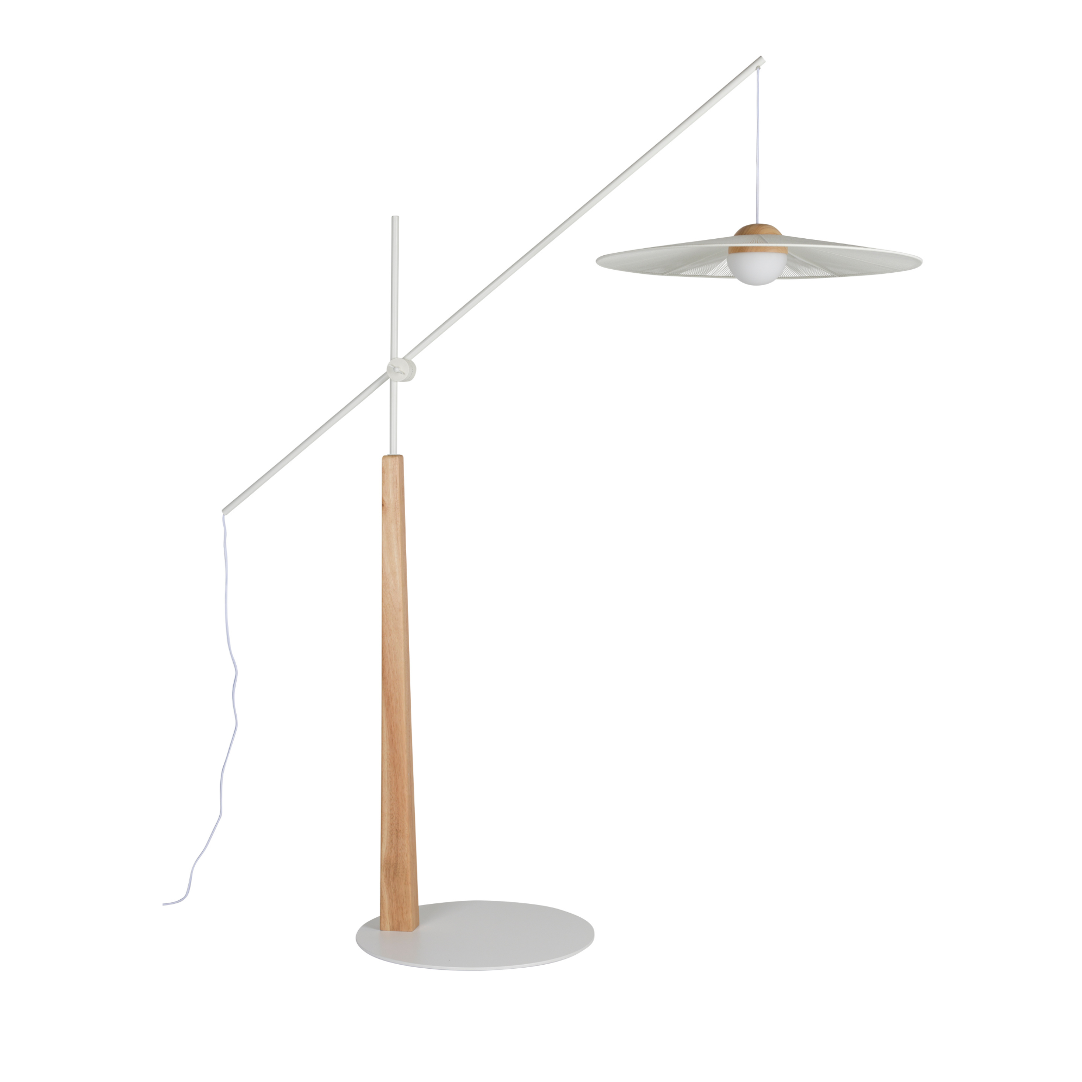 Floor lamp with arm BELLE broken white