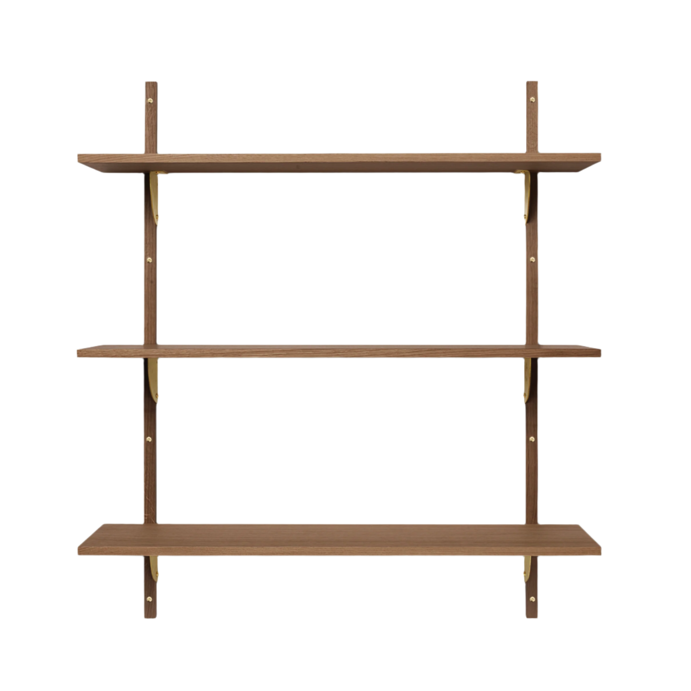 SECTOR TRIPLE WIDE shelf in smoked oak veneer