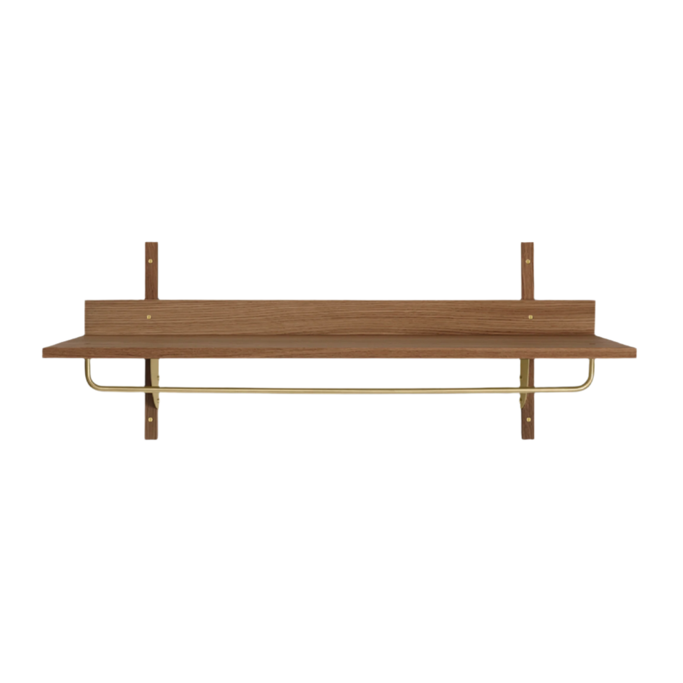 SECTOR RACK SHELF with a railing, veneer in smoked oak