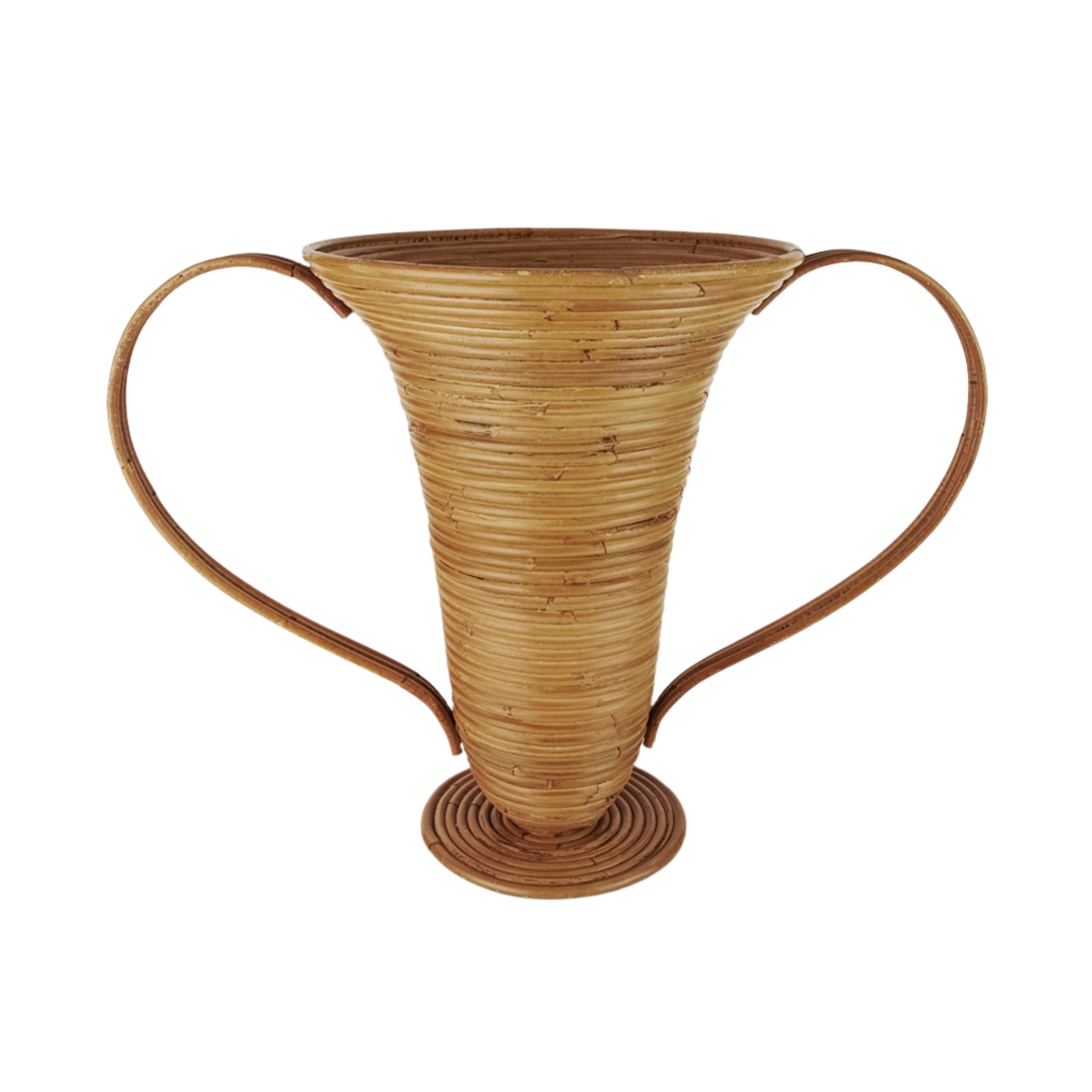 AMPHORA Vase dunkelbraunes Rattan