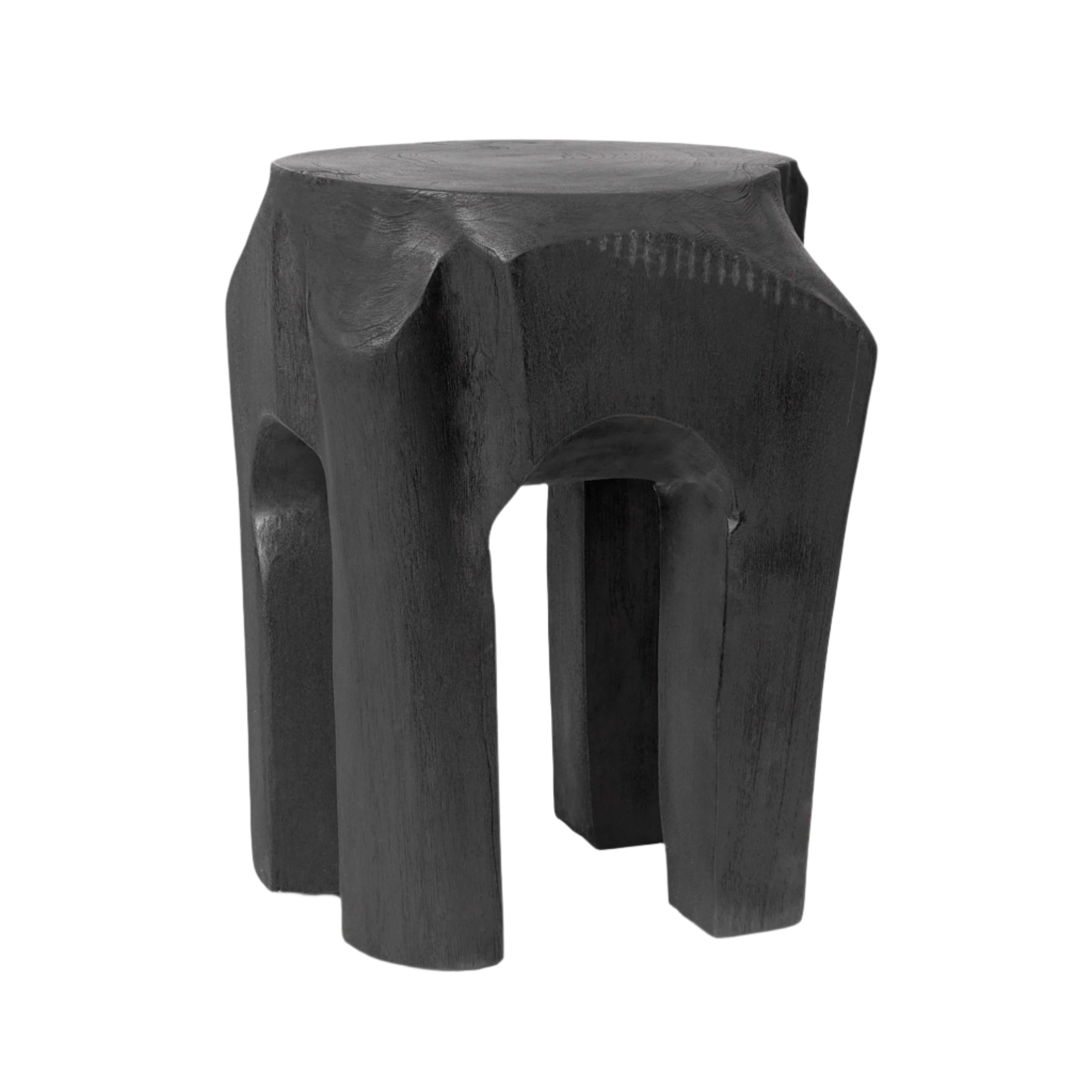 ROOT stool with black teak tree roots