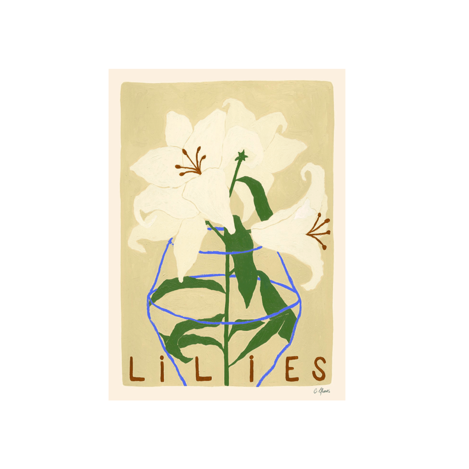Grafika artystyczna LILIES The Poster Club Eye on Design