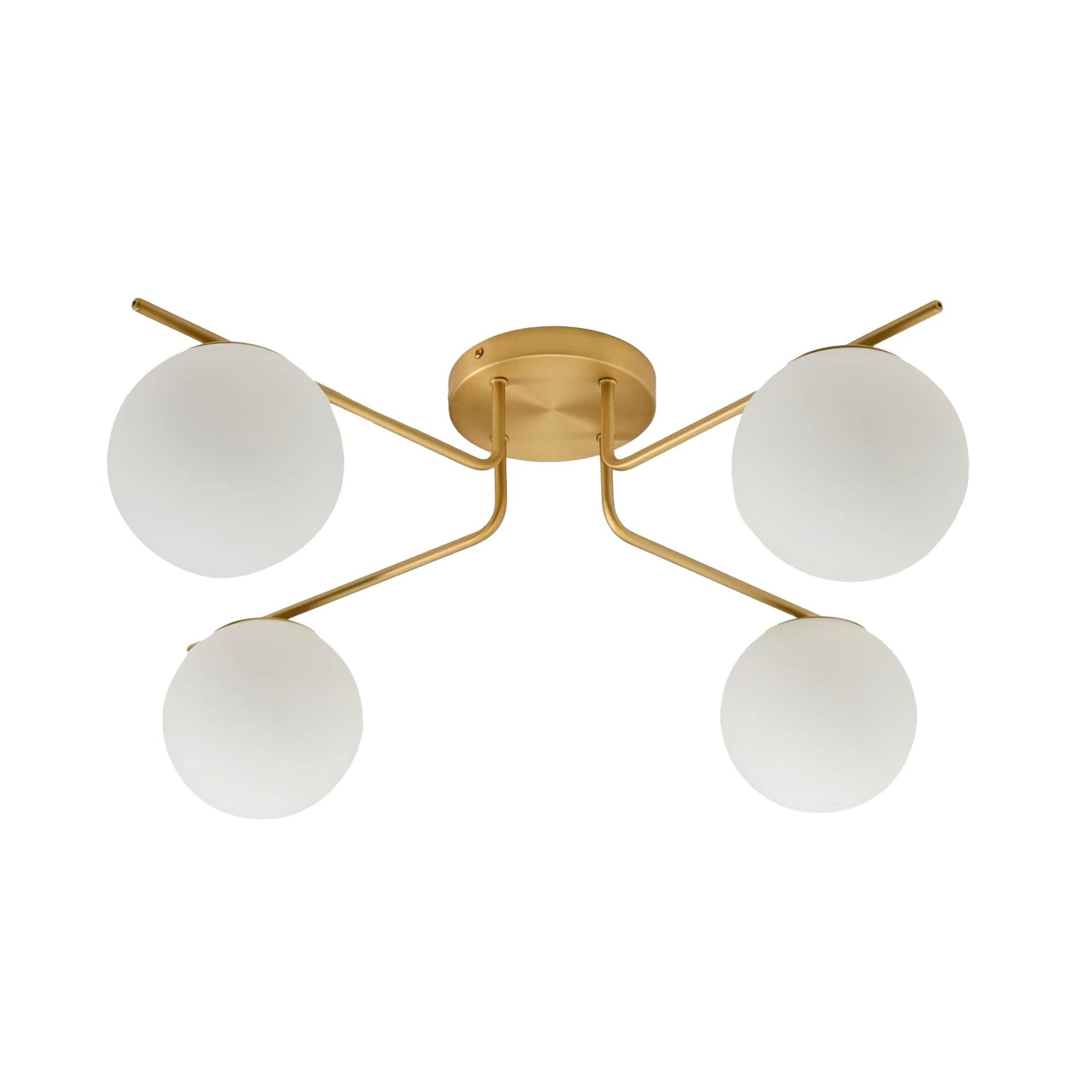 Four-point ceiling lamp BRISIA brushed brass