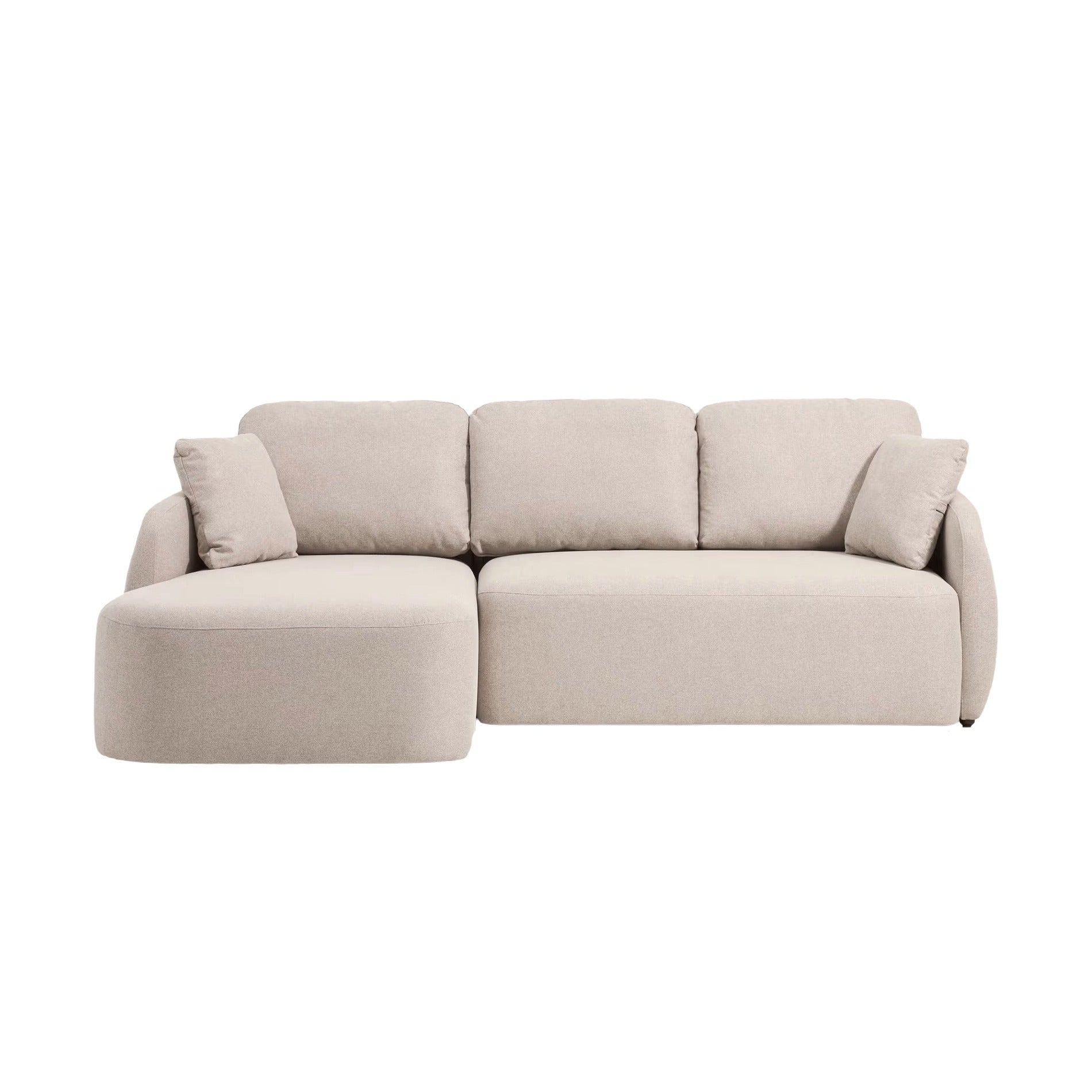 Left-sided 3-seater sofa bed LAIRA beige