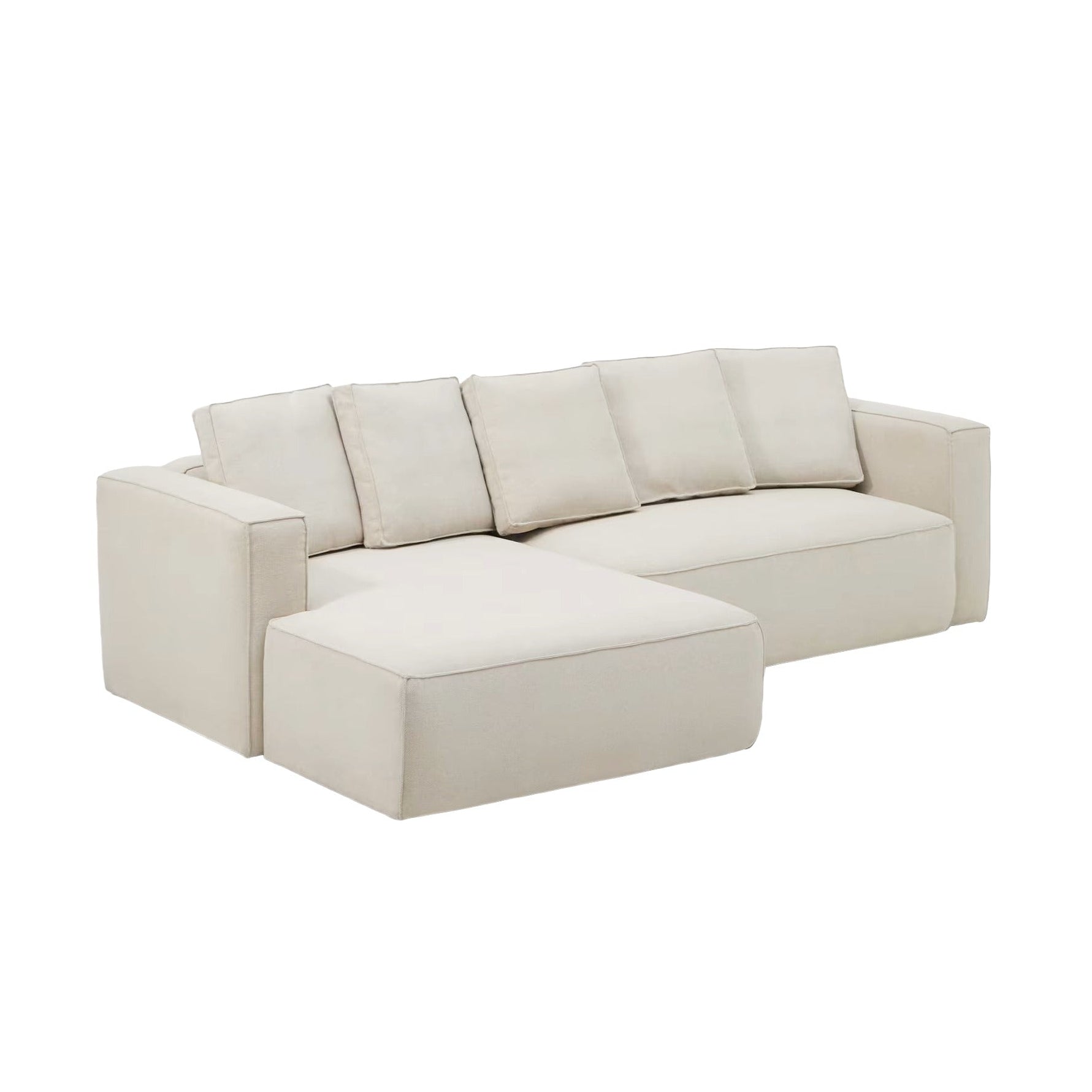 Left-facing 3-seater sofa bed MARELA beige