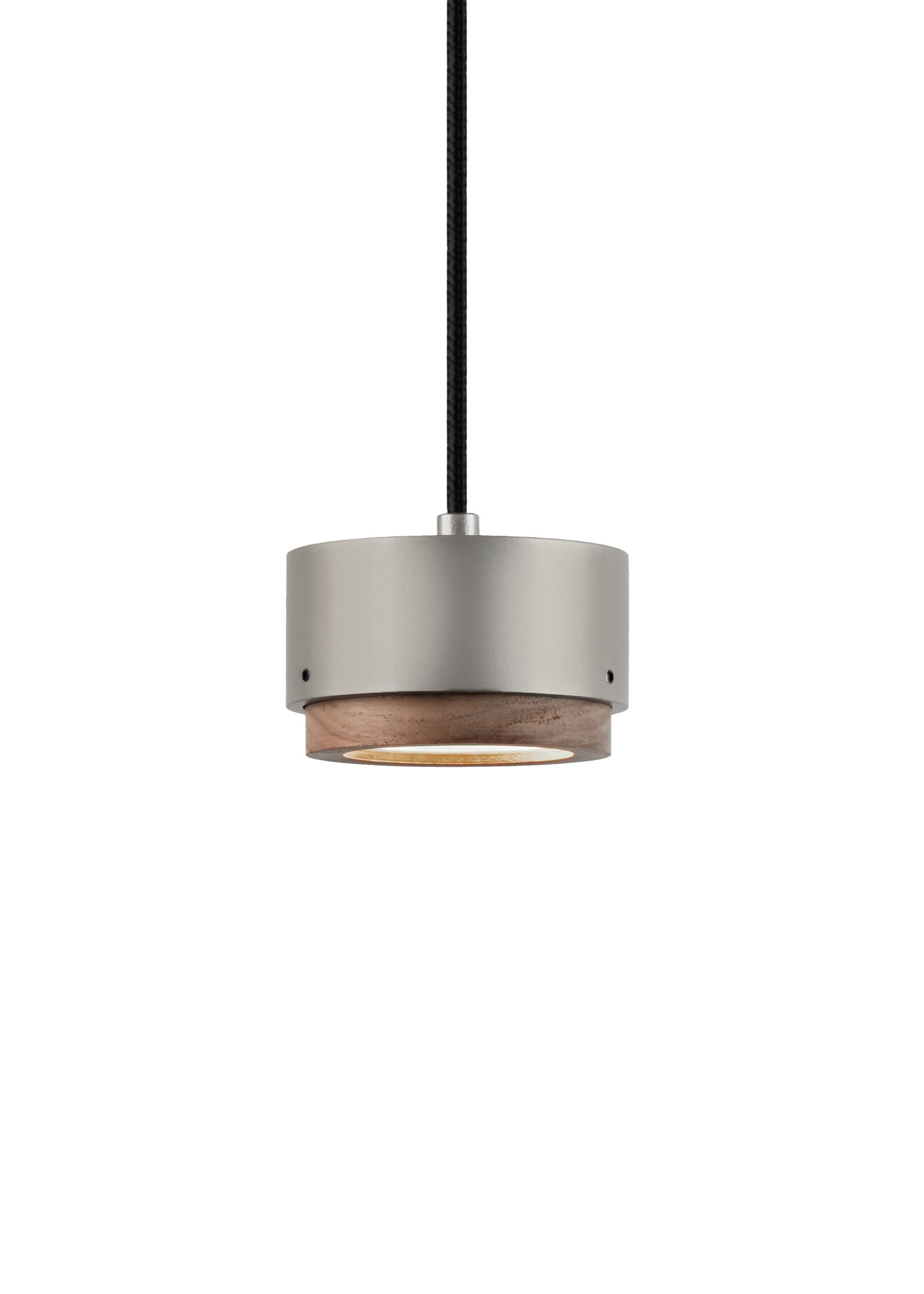 JUBI pendant lamp in aluminum with walnut wood
