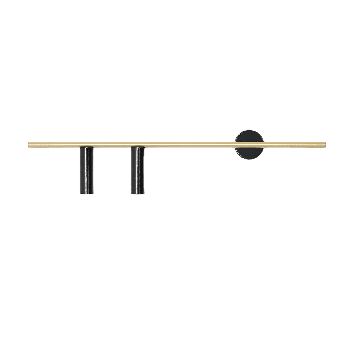 Kinkiet lewostronny TREVO DUO czarny z mosiężnym wykończeniem Artera Eye on Design