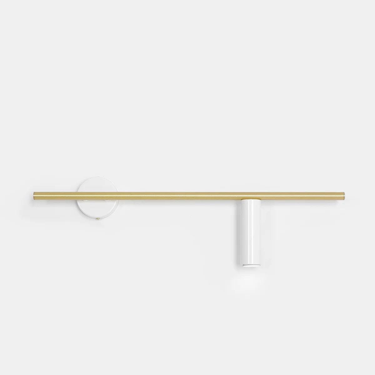 Kinkiet prawostronny TREVO biały z mosiężnym wykończeniem Artera Eye on Design