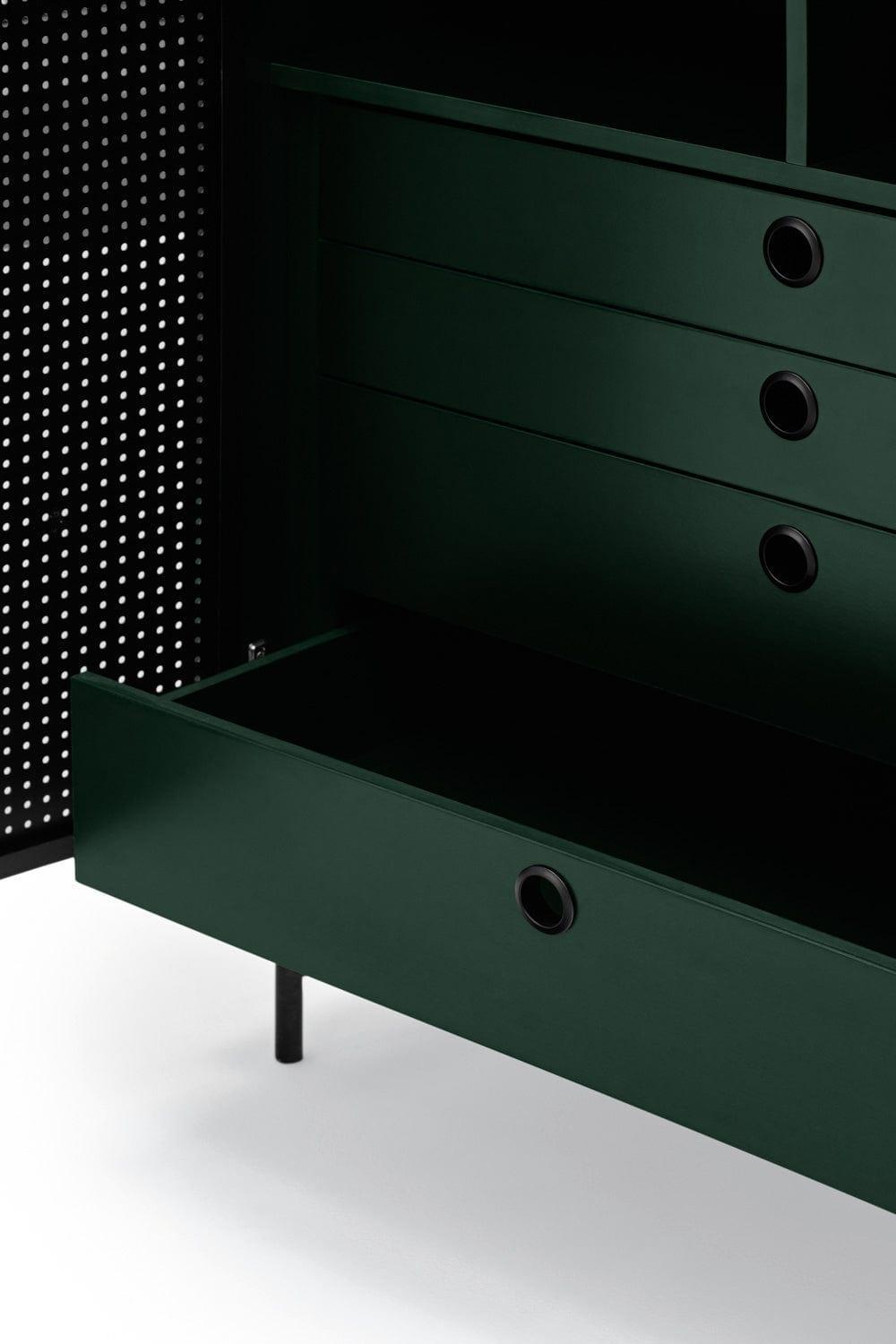 Komoda wysoka PUNTO ciemnozielony Teulat Eye on Design