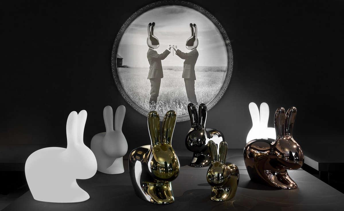 Krzesełko RABBIT miedziany Qeeboo Eye on Design