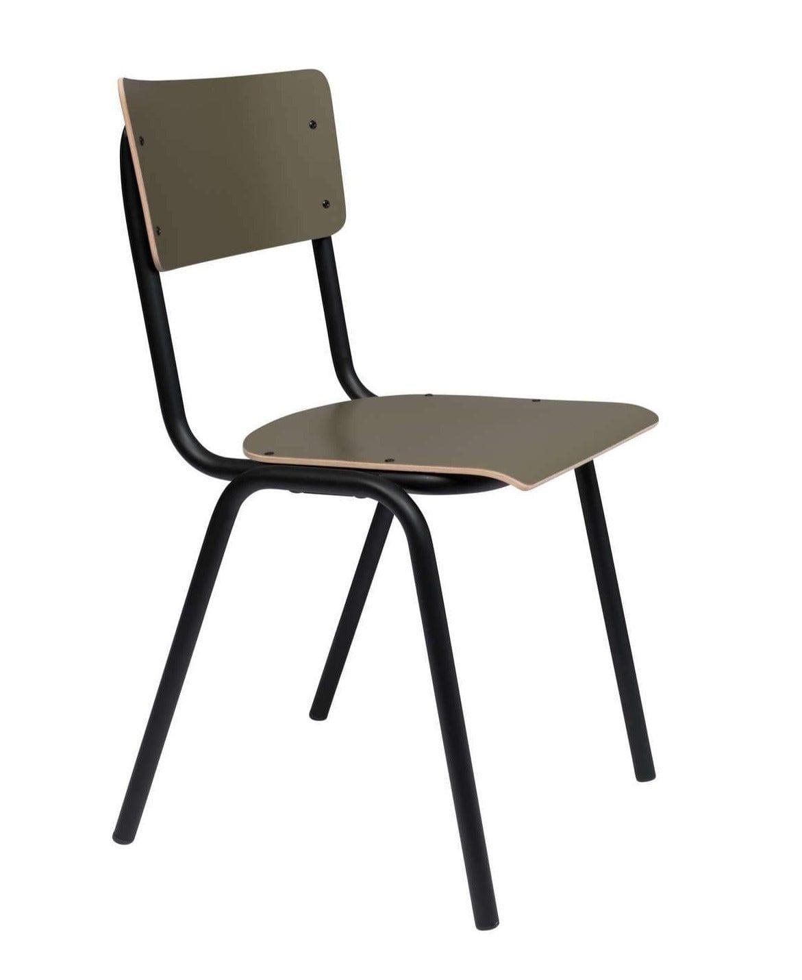 Krzesło BACK TO SCHOOL oliwkowy Zuiver Eye on Design