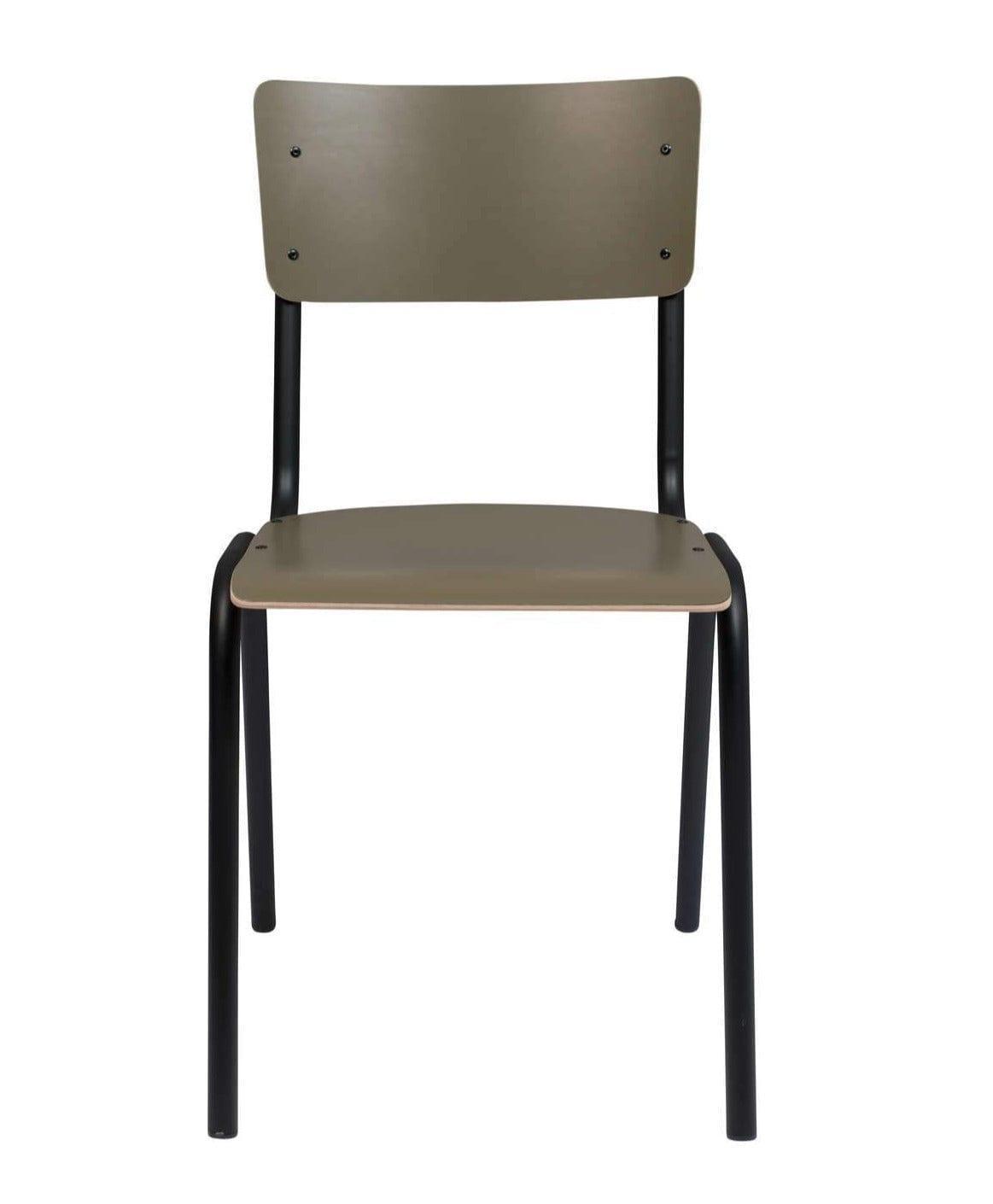 Krzesło BACK TO SCHOOL oliwkowy Zuiver Eye on Design