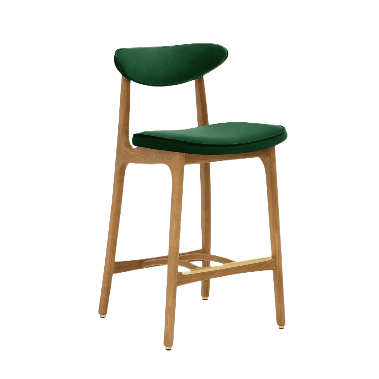 Krzesło barowe 200-190 zielony w tkaninie Velvet Bottle Green 366 concept Eye on Design