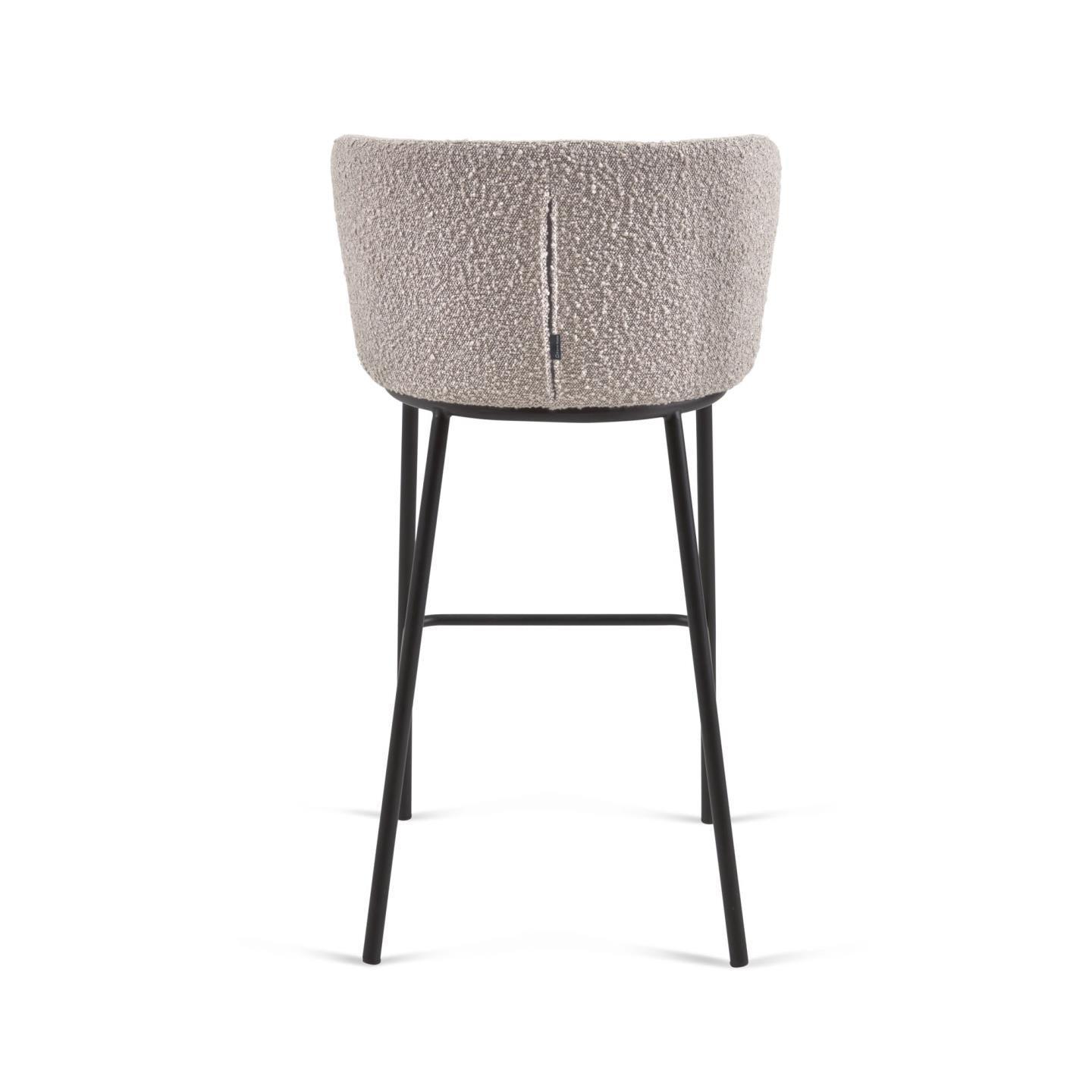 Krzesło barowe CISELIA jasnoszary boucle La Forma Eye on Design