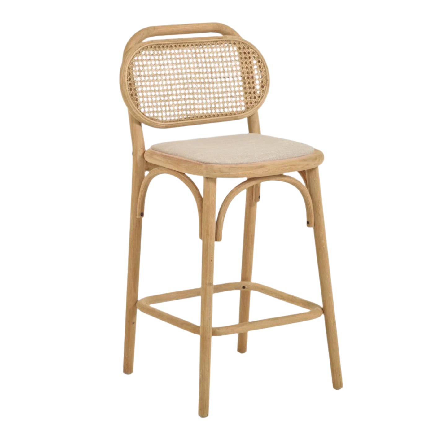 Krzesło barowe DORIANE lite drewno dębowe La Forma Eye on Design