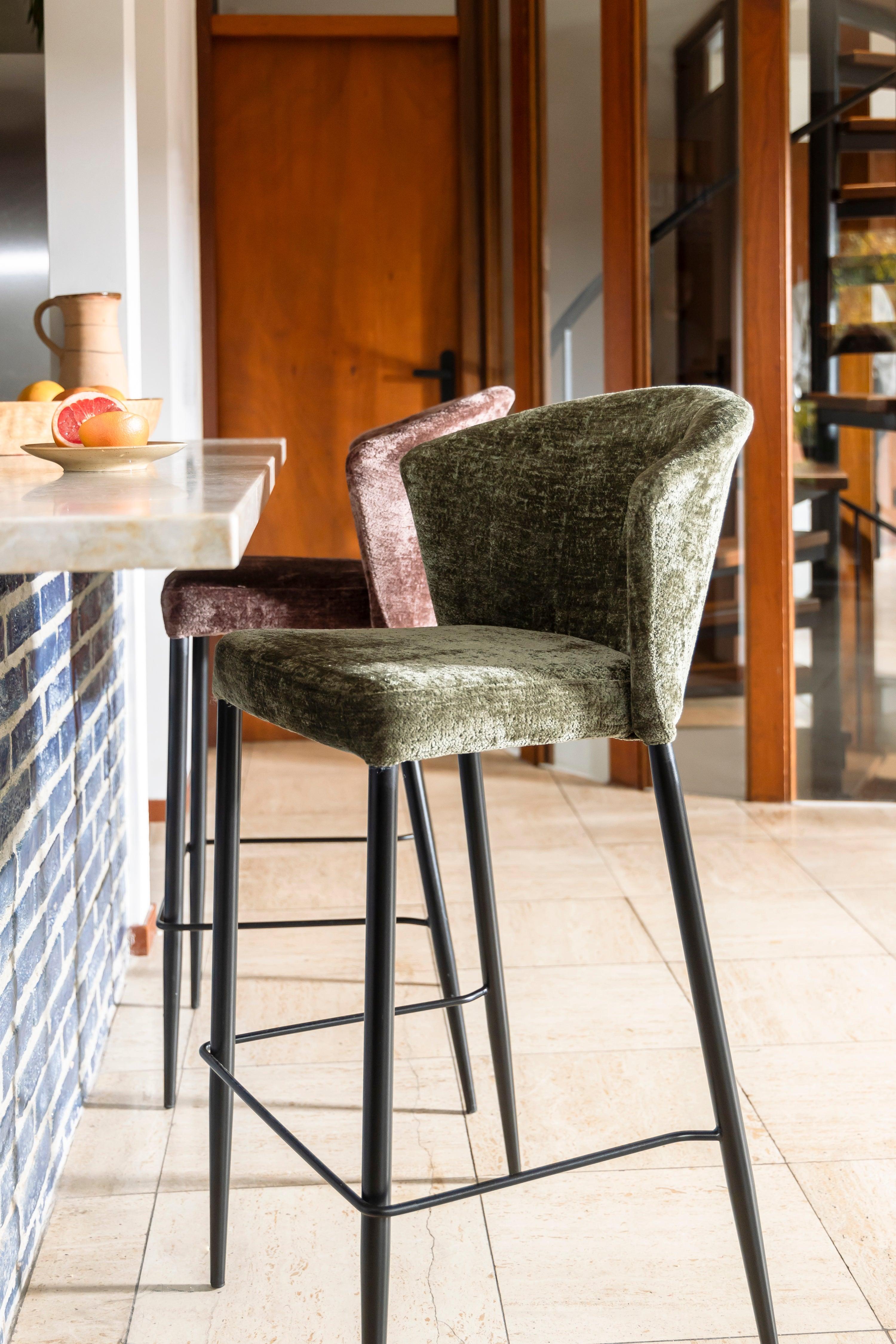 Georgia Stool Counter Green Dutchbone Eye on Design