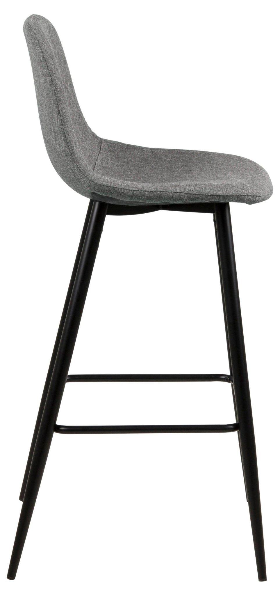 Krzesło barowe LIVIA jasnoszary z czarną podstawą Home Essentials Eye on Design
