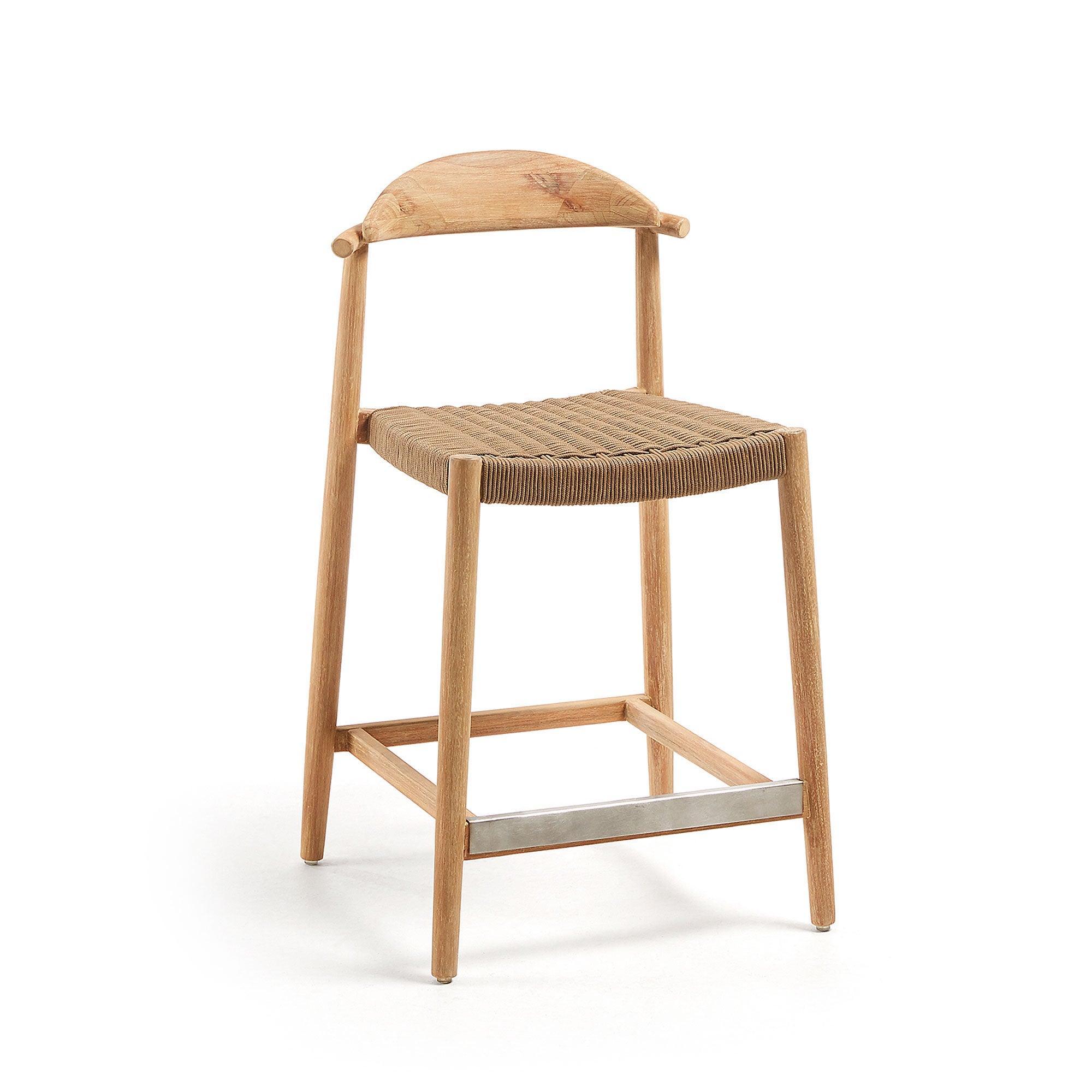 Krzesło barowe NINA lite drewno akacjowe La Forma 62 cm Eye on Design