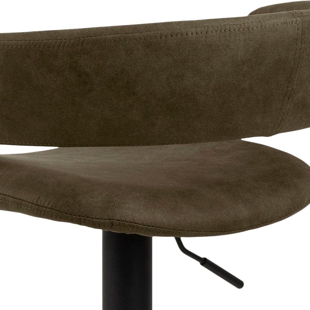 Krzesło barowe SOFIE oliwkowy z czarną podstawą Home Essentials Eye on Design