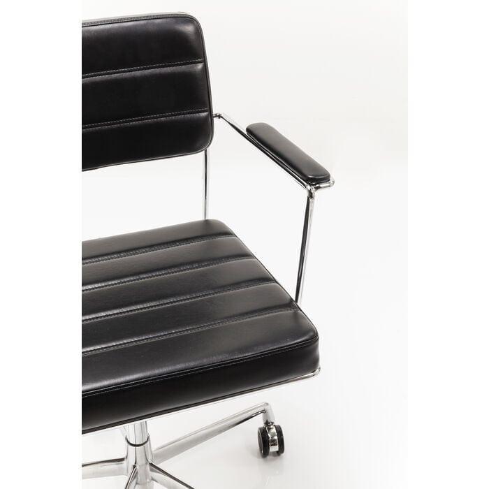 Krzesło biurkowe z czarnej ekoskóry Kare Design Eye on Design