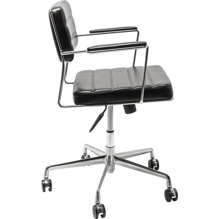 Krzesło biurkowe z czarnej ekoskóry Kare Design Eye on Design