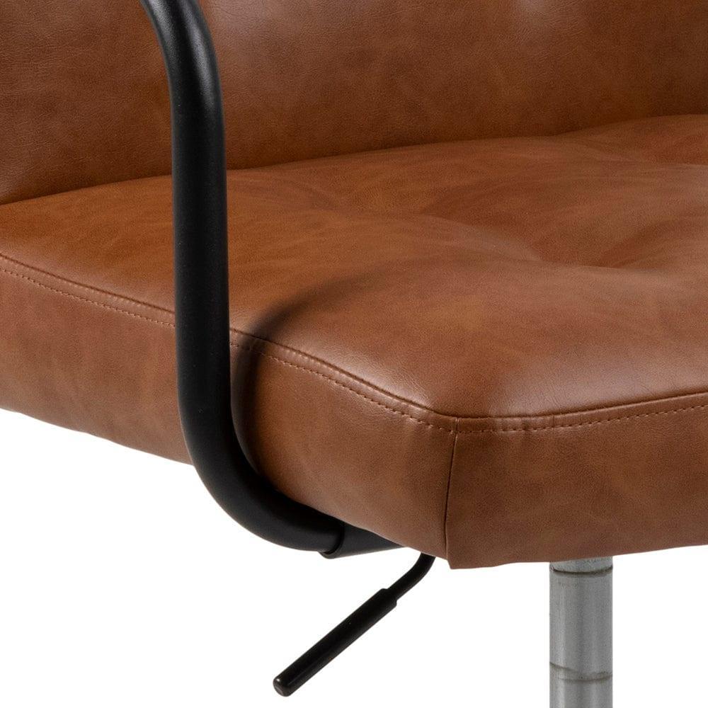 Krzesło biurowe ALPO brandy ekoskóra Actona Eye on Design