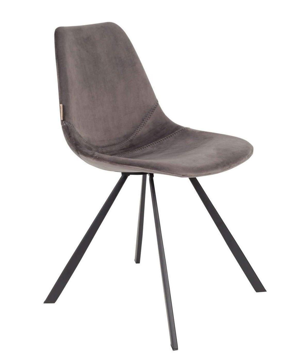 Krzesło FRANKY VELVET szary Dutchbone Eye on Design