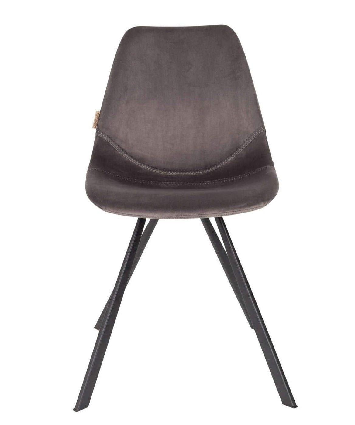 Krzesło FRANKY VELVET szary Dutchbone Eye on Design