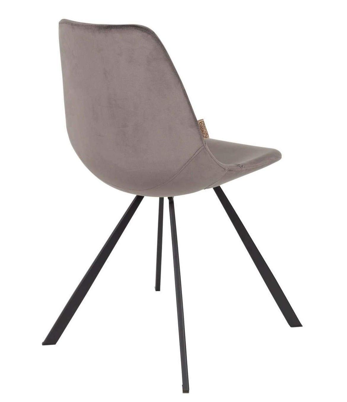 Krzesło FRANKY VELVET szary Dutchbone Eye on Design