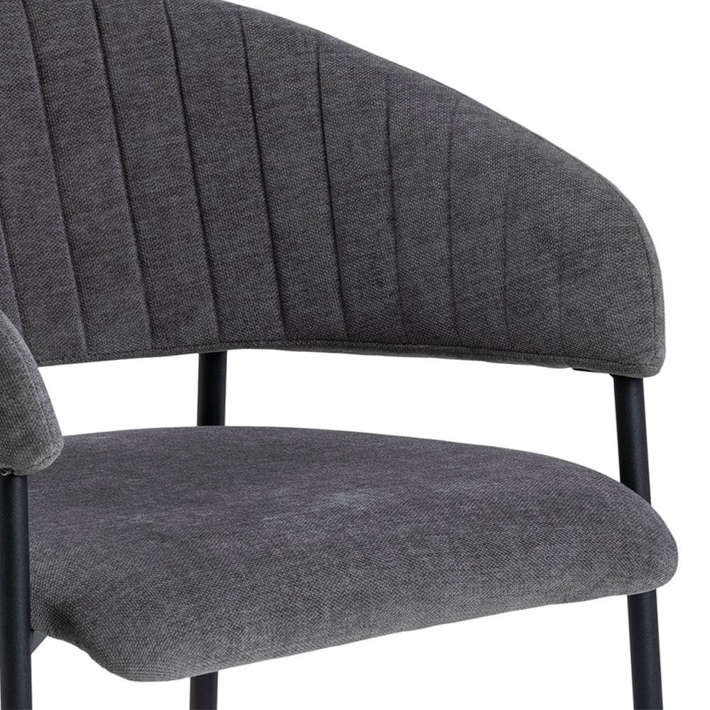 Krzesło KARLA szary z czarną podstawą Actona Eye on Design
