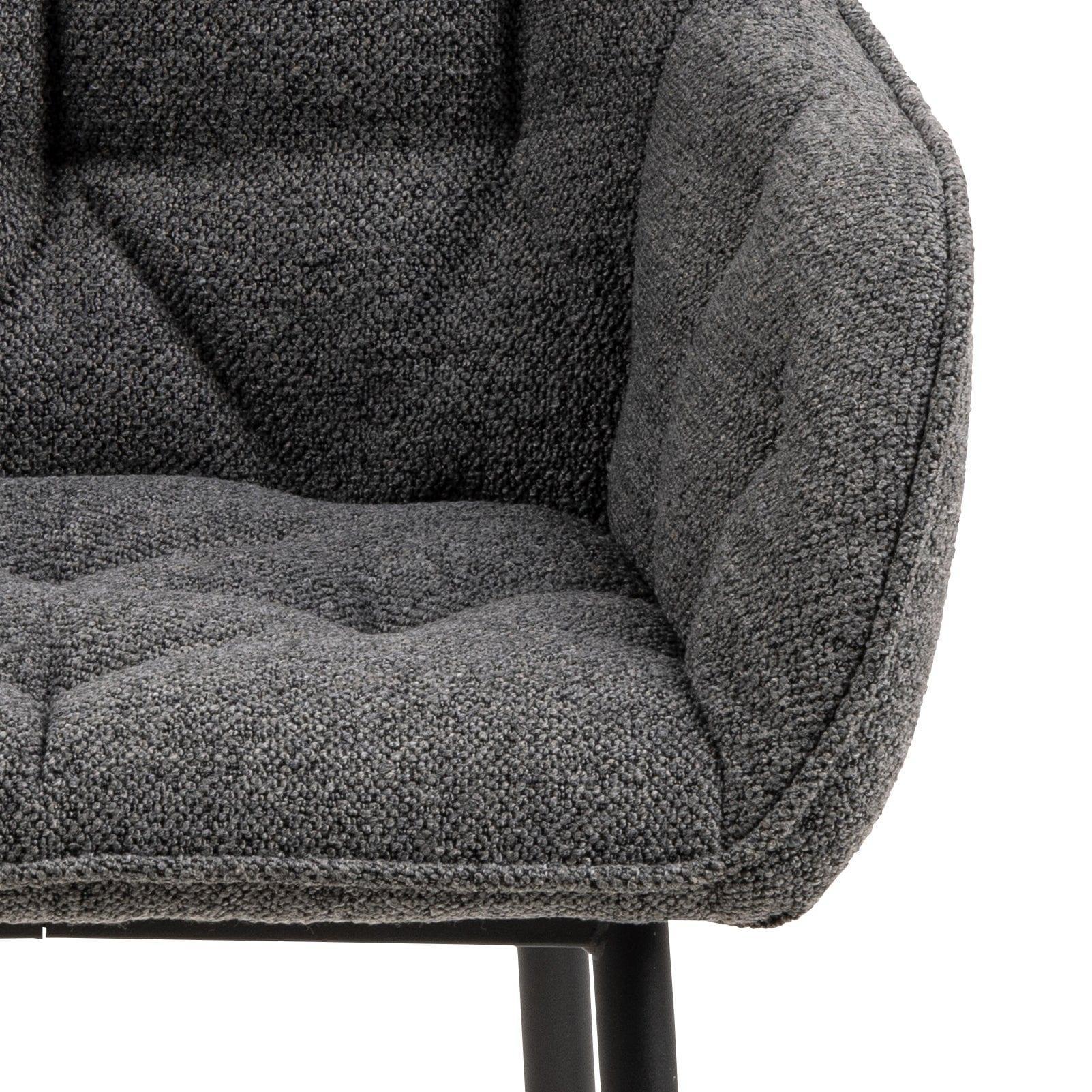 Krzesło LOUI antracytowy z czarną podstawą Actona Eye on Design